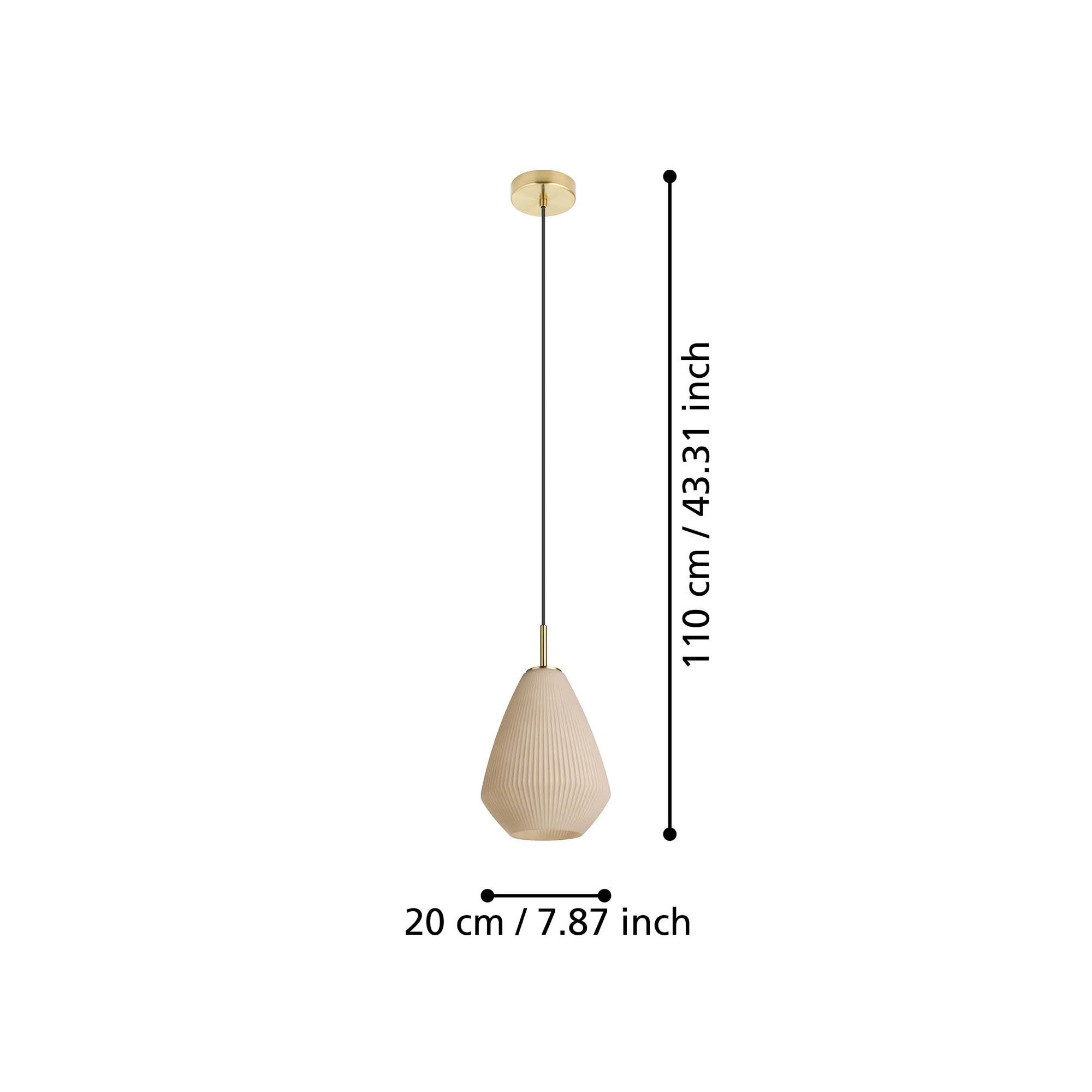 Suspension en métal taupe CAPRAROLA E27 40W