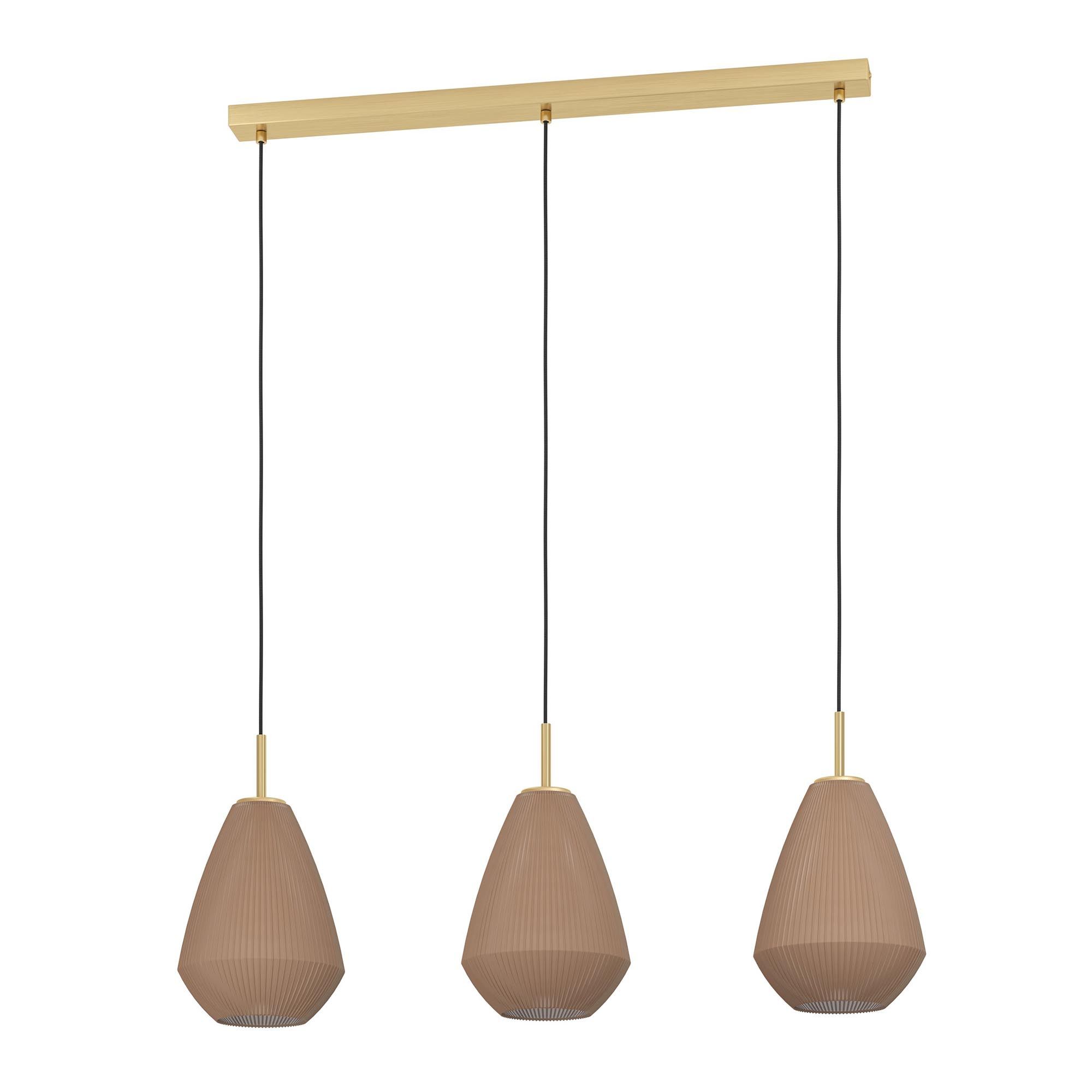 Suspension en métal taupe CAPRAROLA E27 3X40W