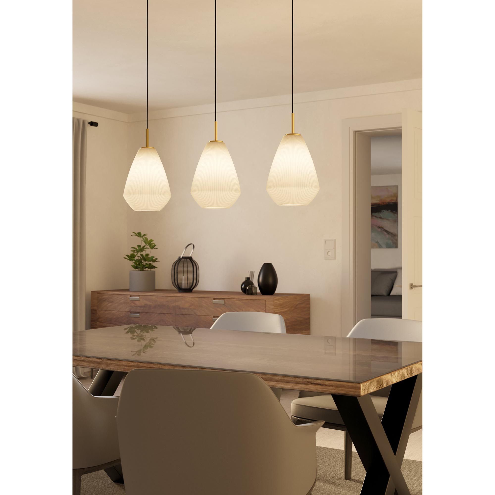 Suspension en métal taupe CAPRAROLA E27 3X40W