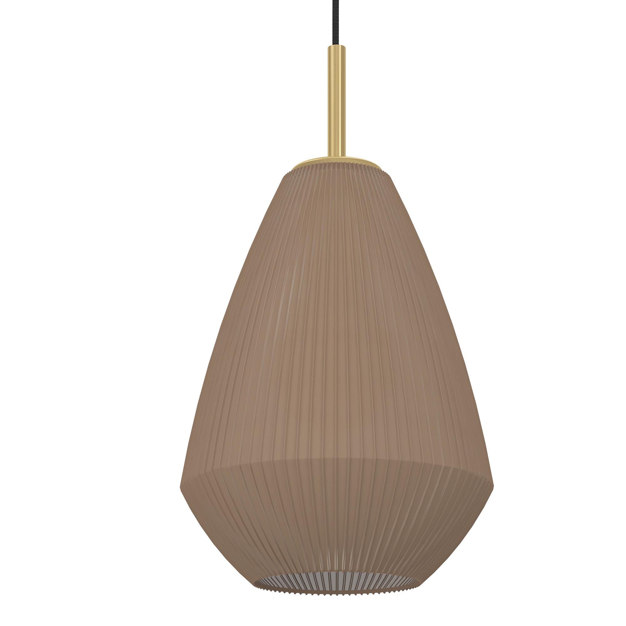 Suspension en métal taupe CAPRAROLA E27 3X40W