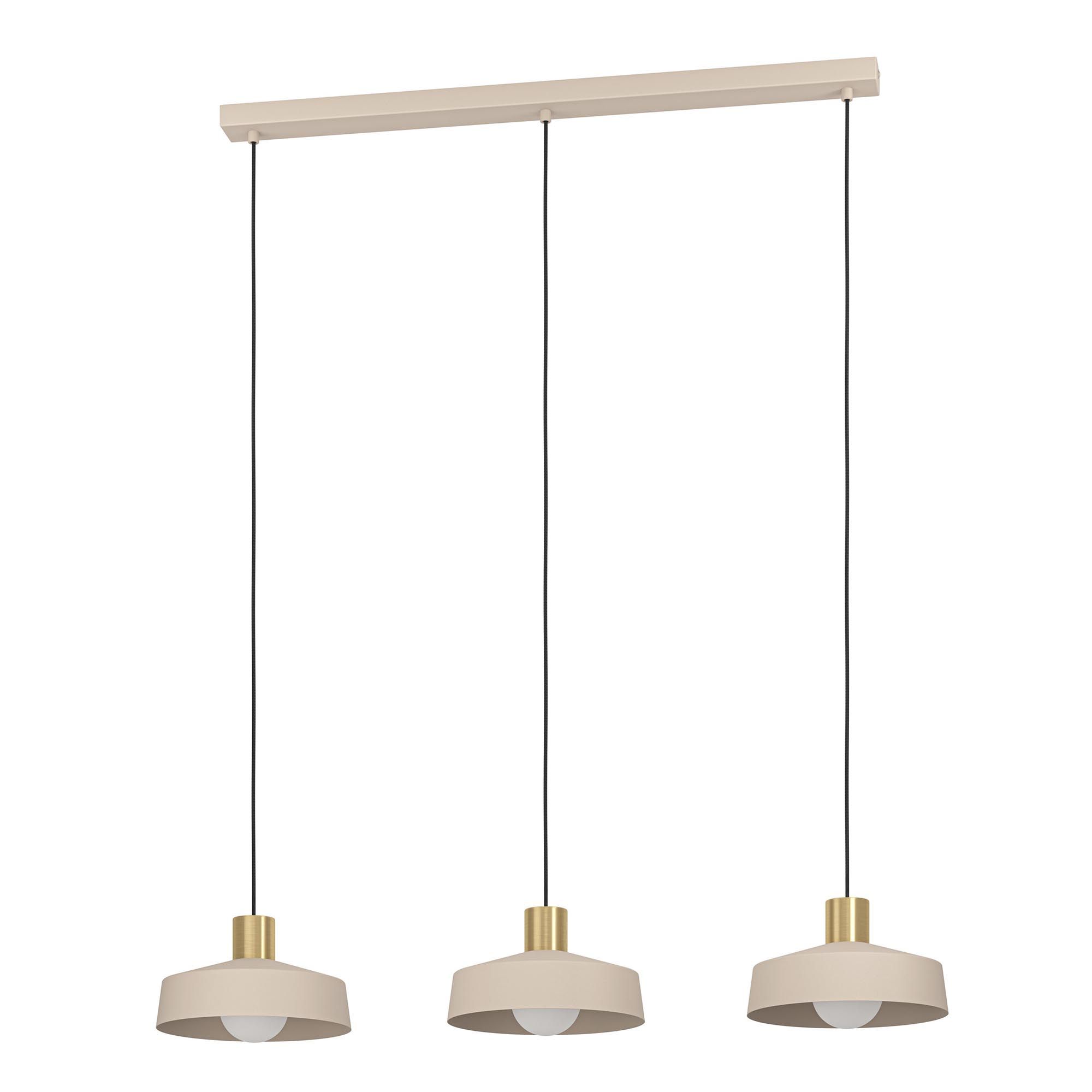 Suspension en métal sable VALDIOLA E27 3X40W