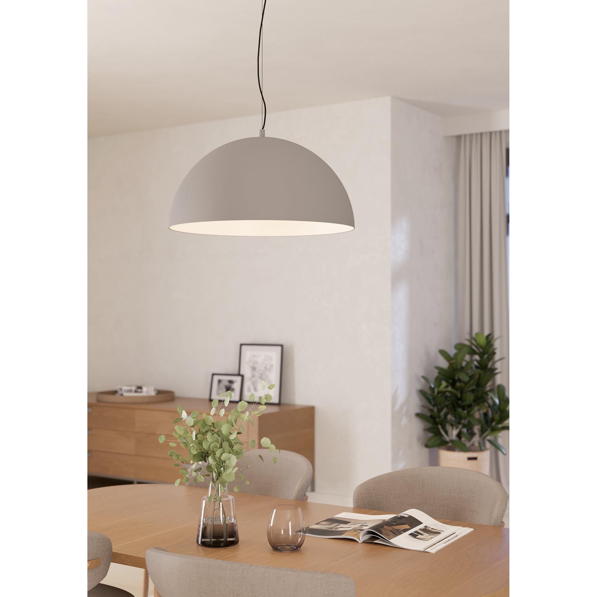 Suspension métal blanc GAETANO E27 1X40W