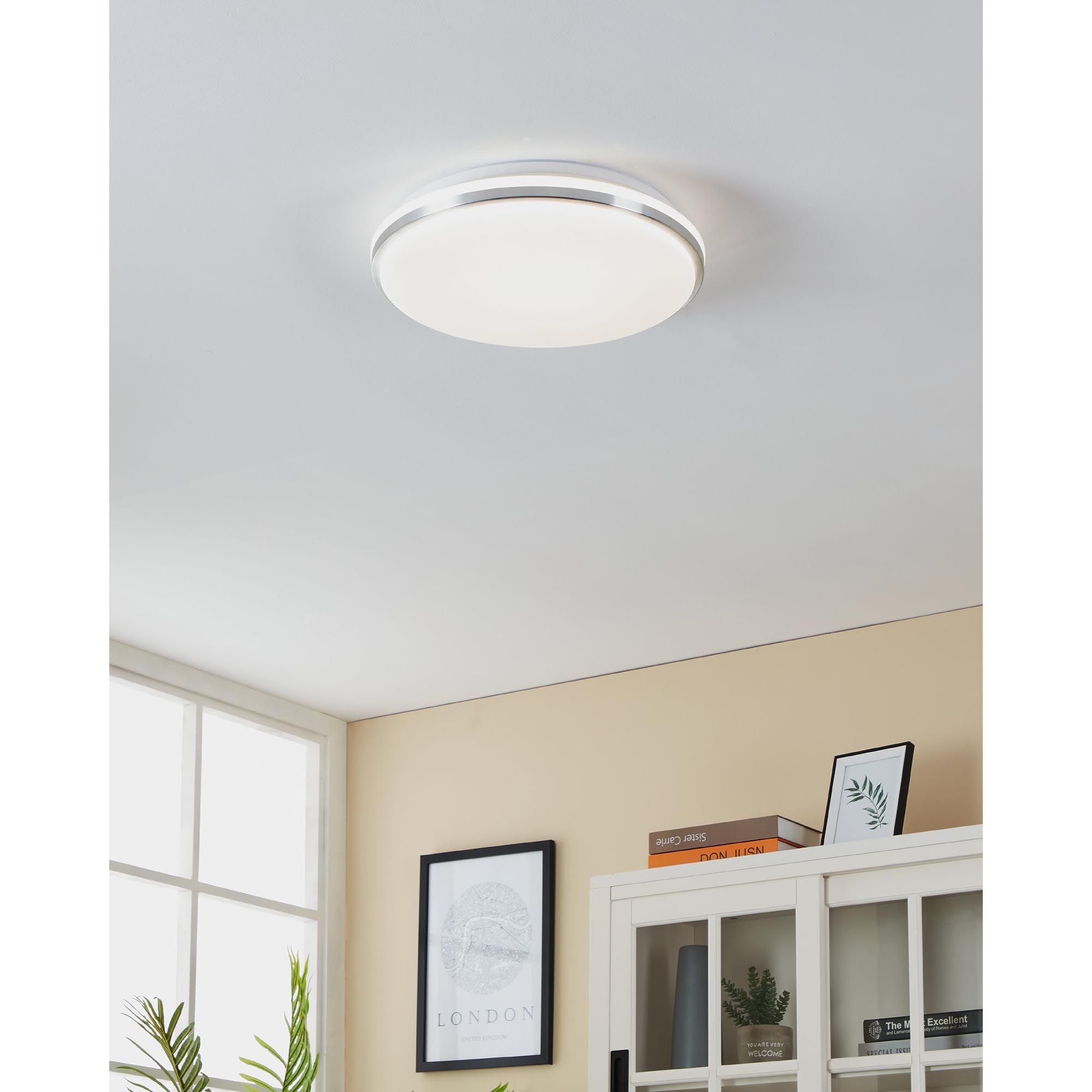 Plafonnier en plastique argenté PINETTO led intégrée 15,6W