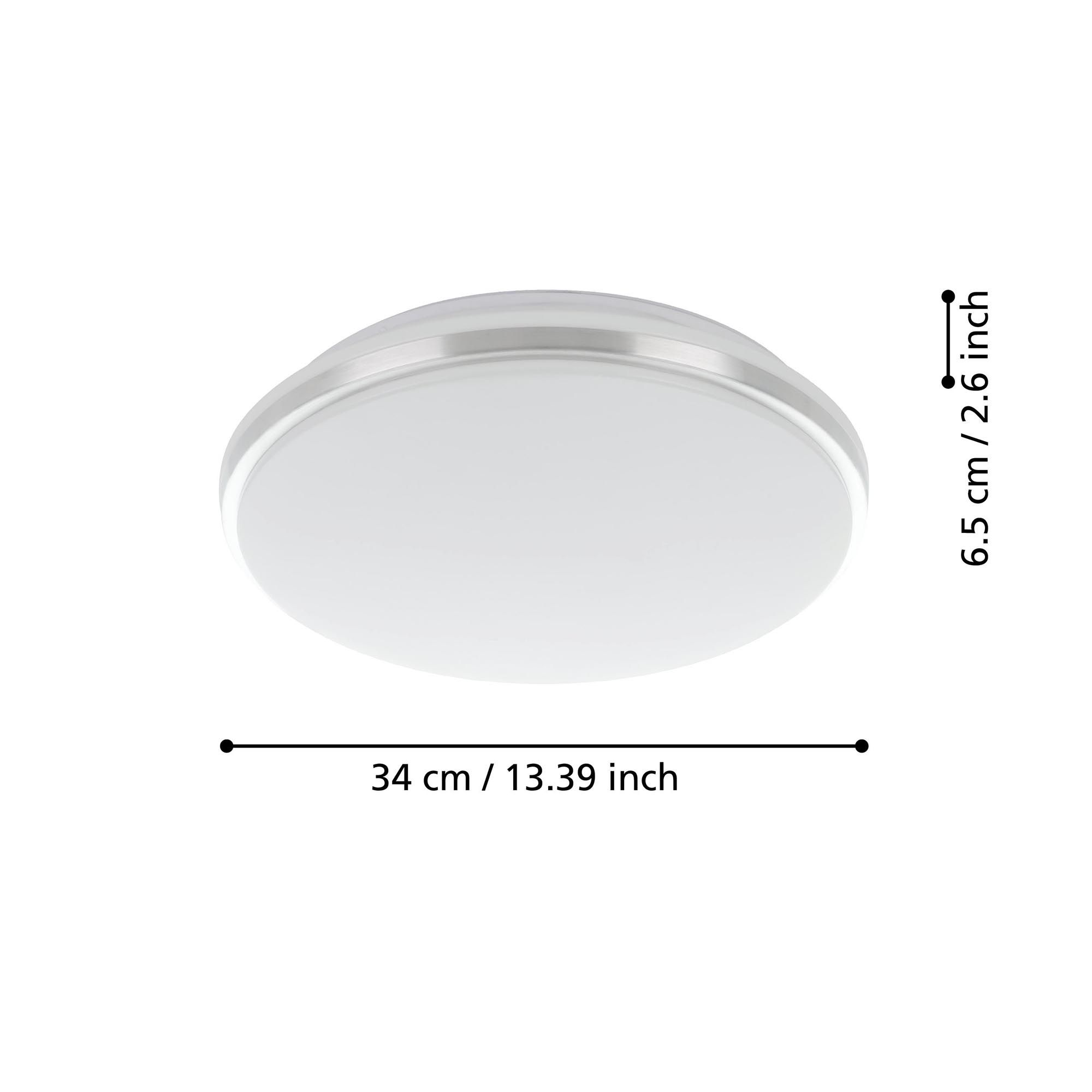 Plafonnier en plastique argenté PINETTO led intégrée 15,6W