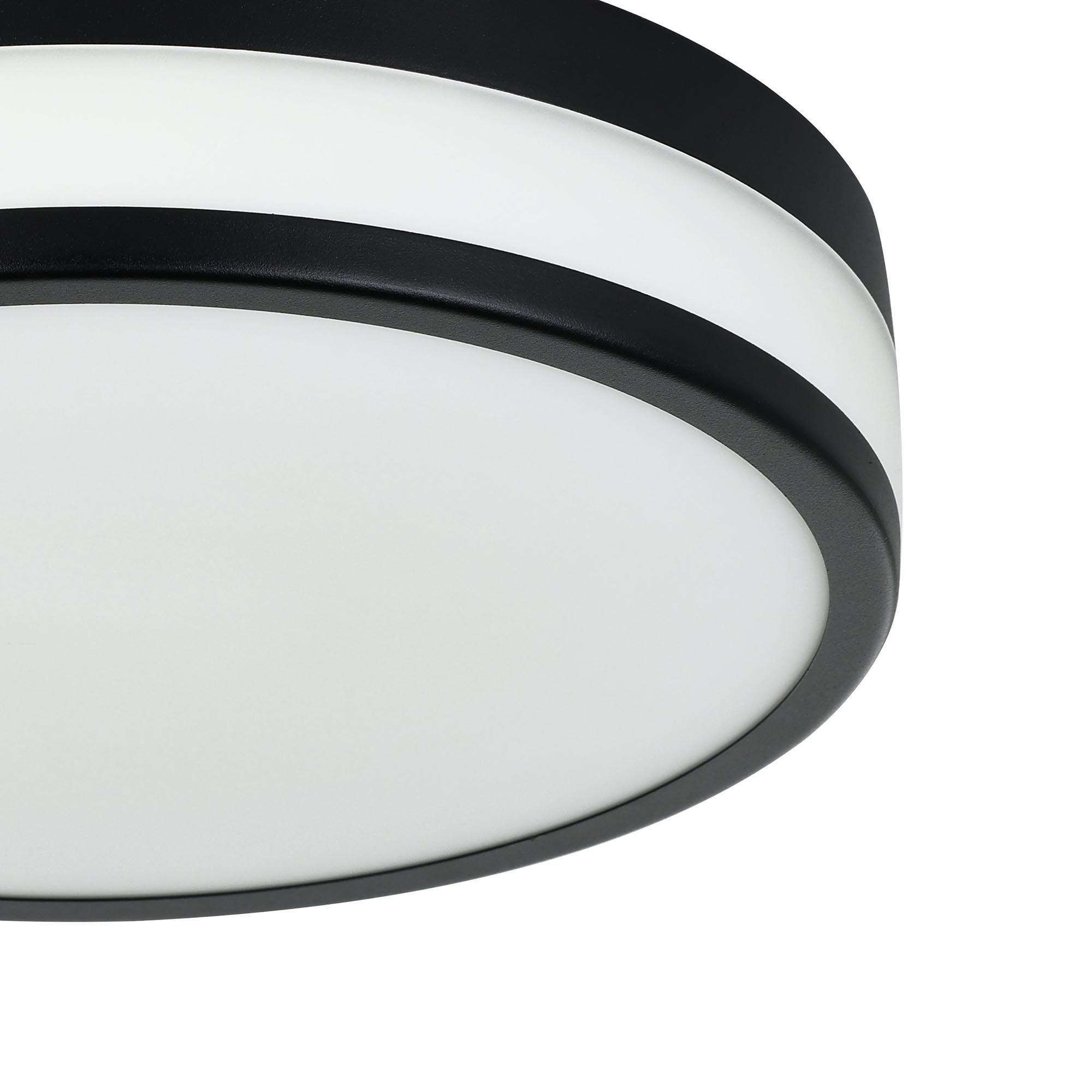 Plafonnier en verre noir LED PALERMO led intégrée 3X5,7W