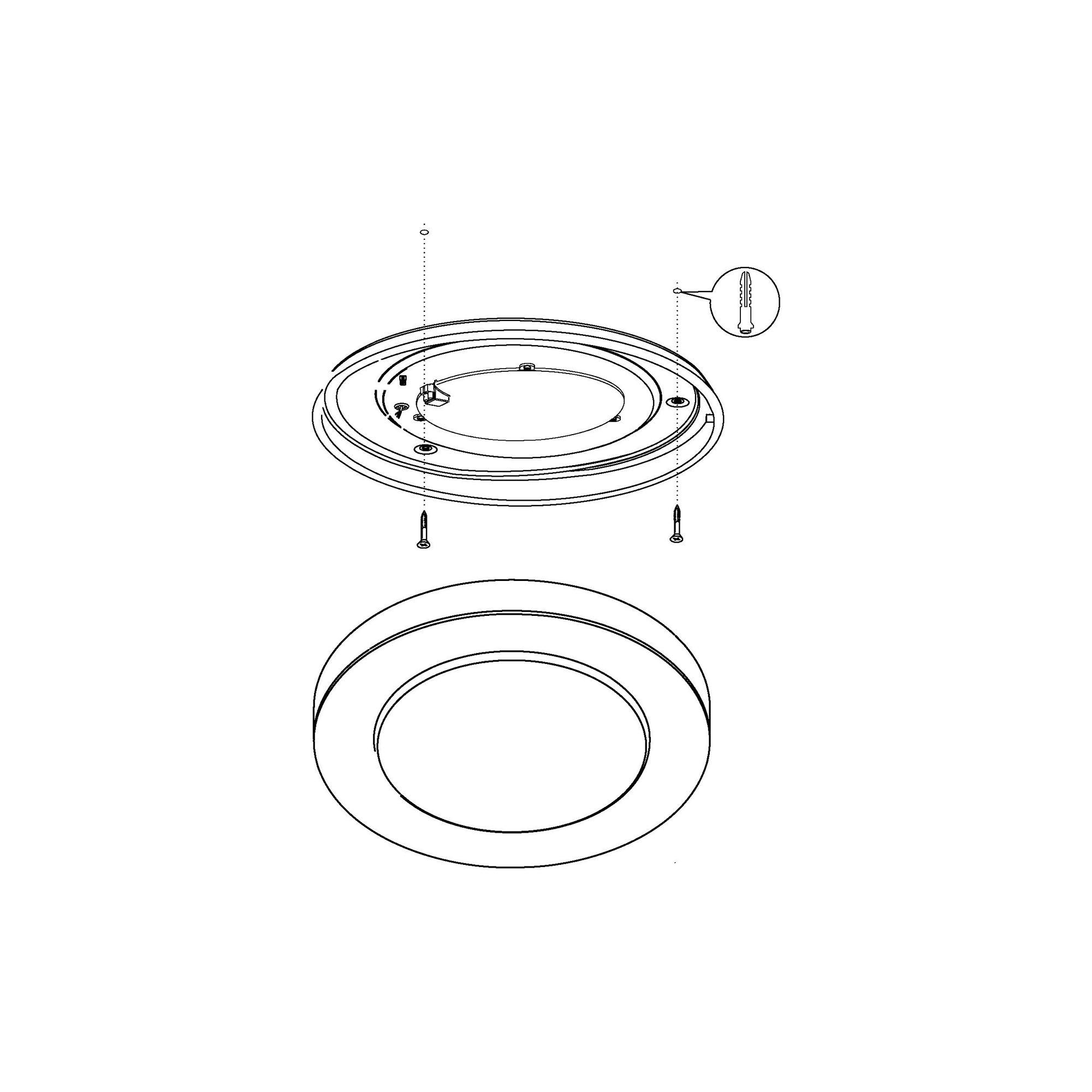 Plafonnier en plastique et chrome CARPI led intégrée 3X7,3W