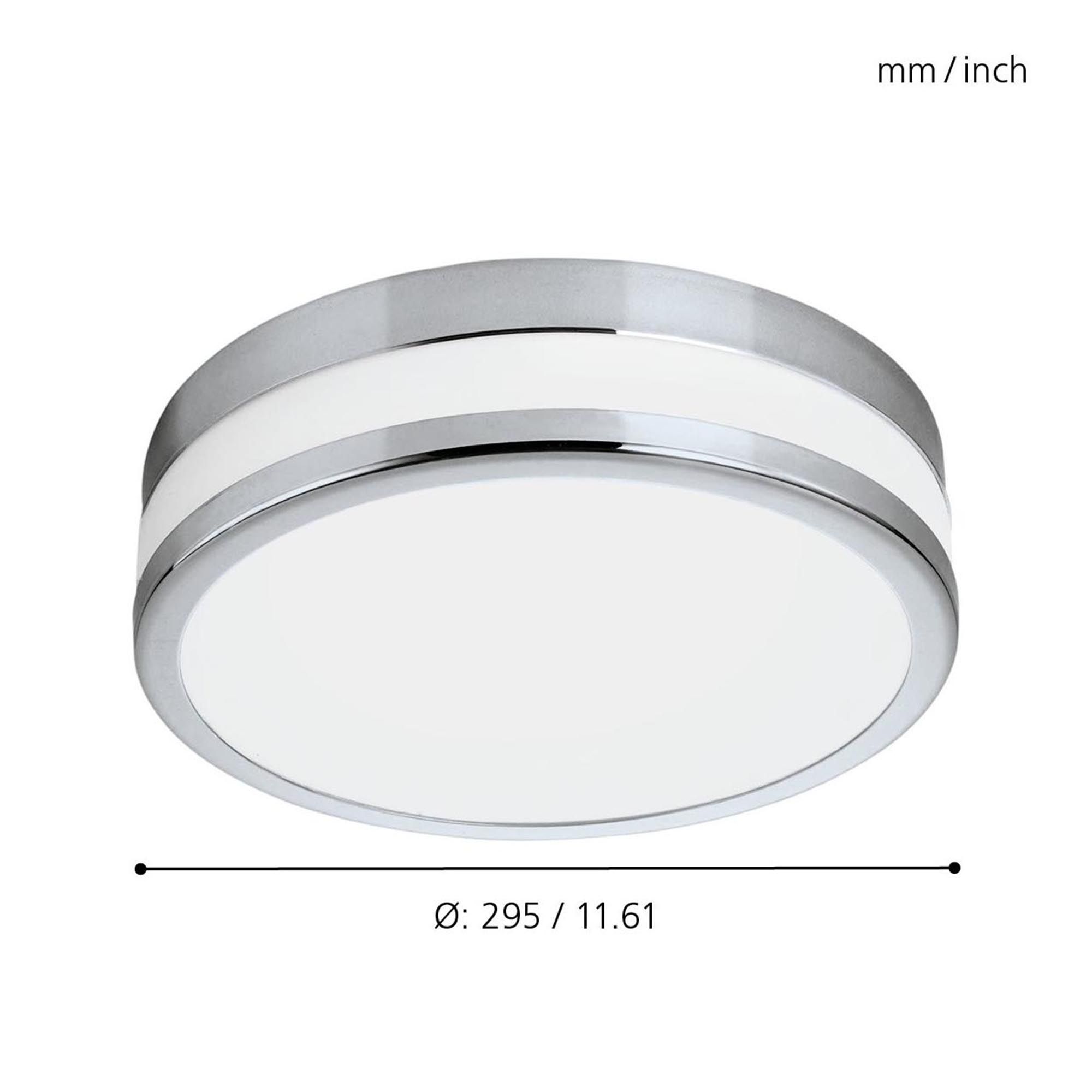 Plafonnier en verre chrome LED PALERMO led intégrée 3X5,7W