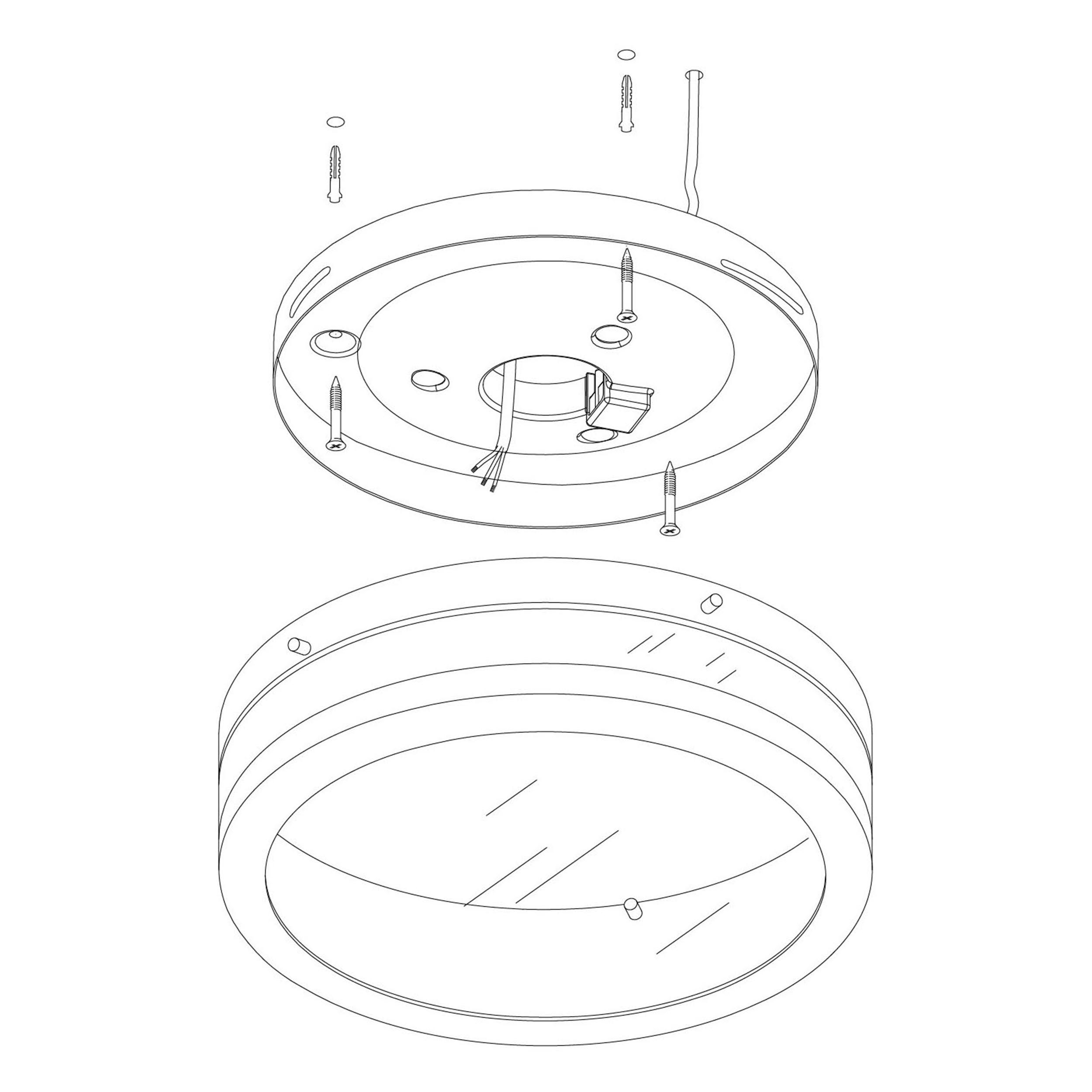 Plafonnier en verre chrome LED PALERMO led intégrée 3X5,7W