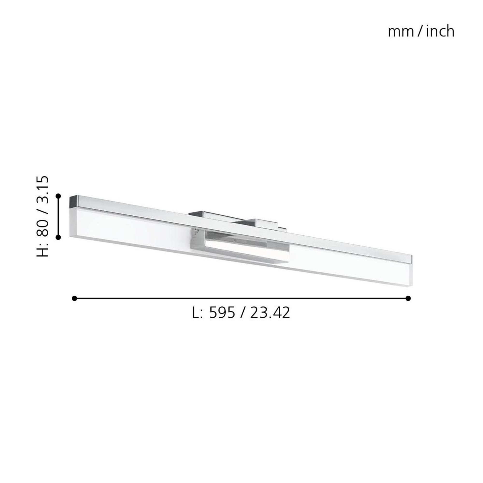 Applique murale métal chrome PALMITAL LED INT 1X11W