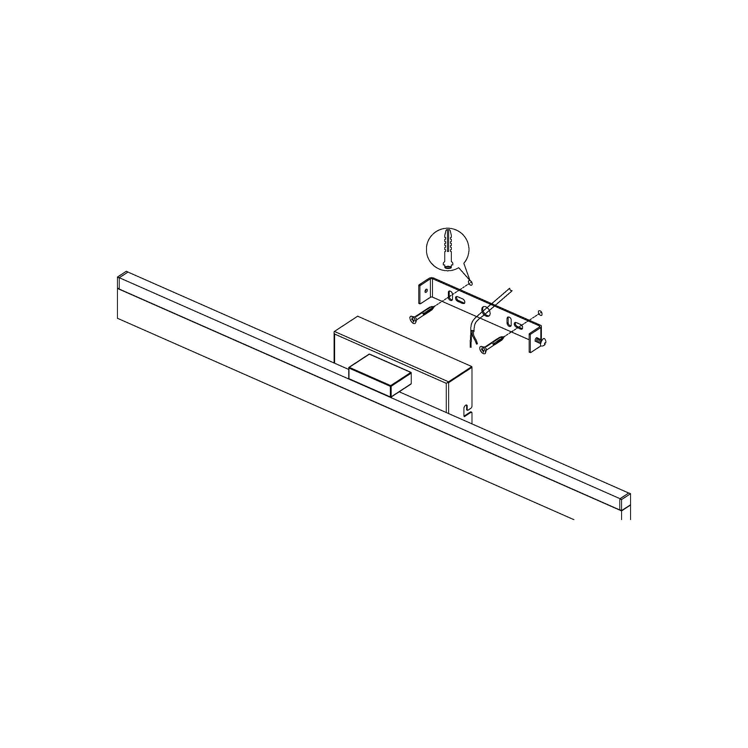 Applique murale métal chrome PALMITAL LED INT 1X11W