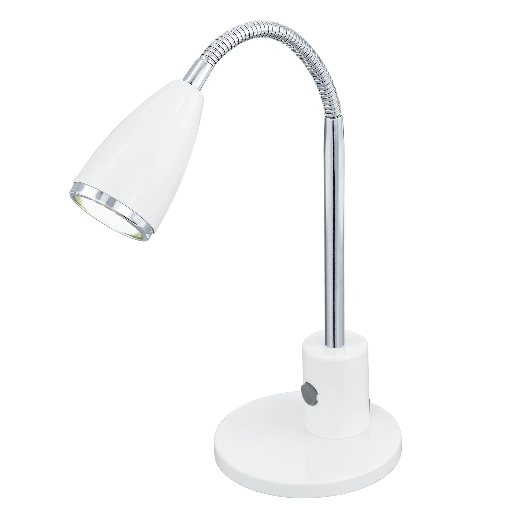 Lampe de bureau en métal blanc FOX GU10 2,8W