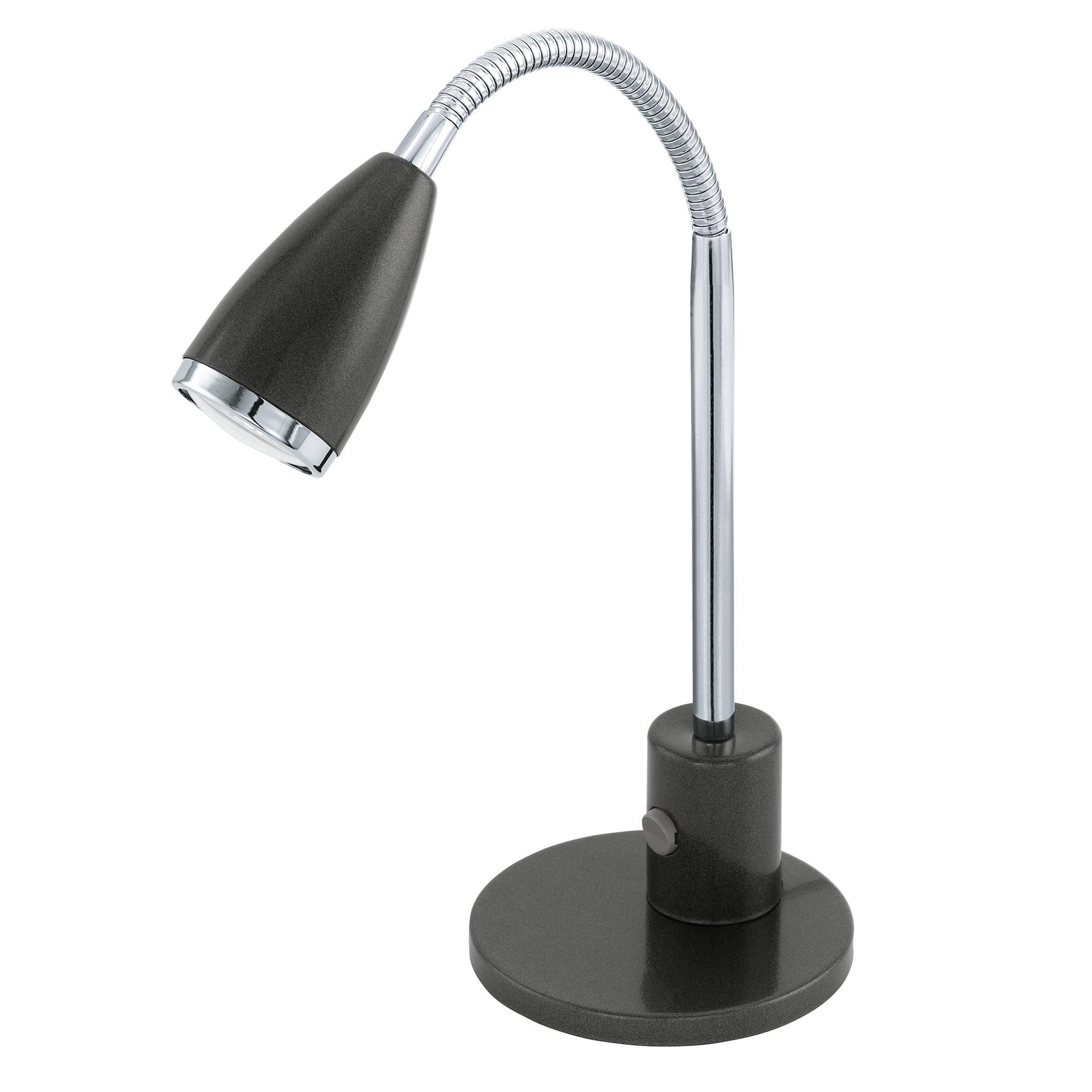 Lampe de bureau en métal noir FOX GU10 2,8W