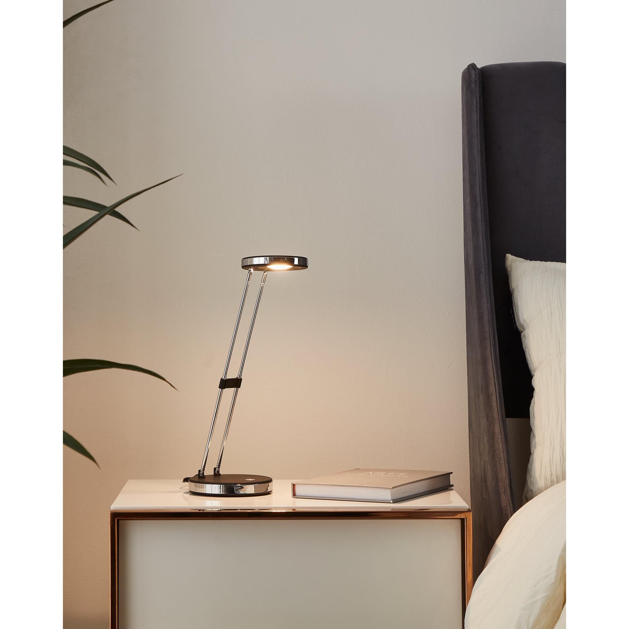 Lampe de bureau en plastique noir GEXO led intégrée 2,5W