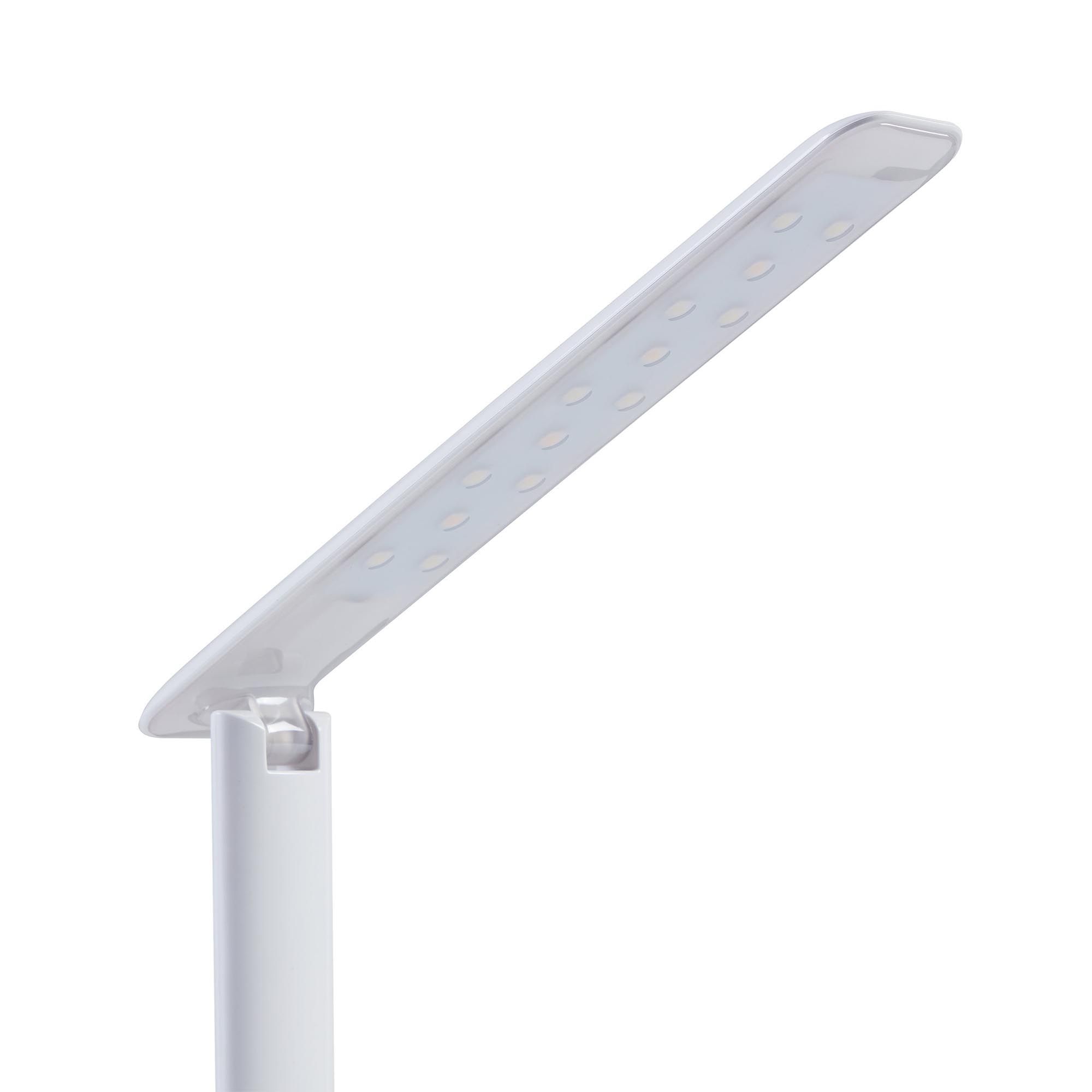 Lampe de bureau en plastique et métal blanc CAUPO led intégrée 2,1W