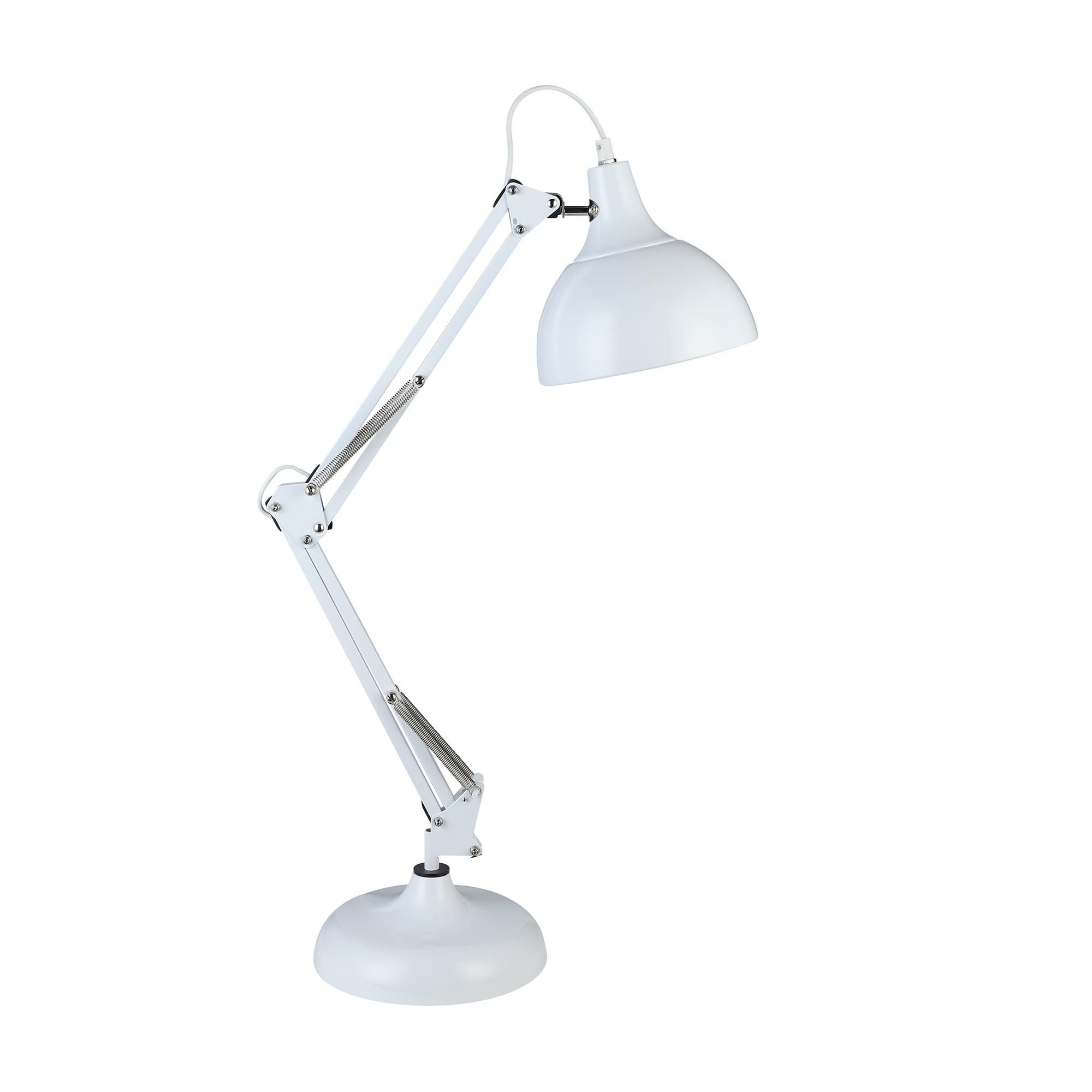 Lampe de bureau BORGILLO métal blanc H71cm