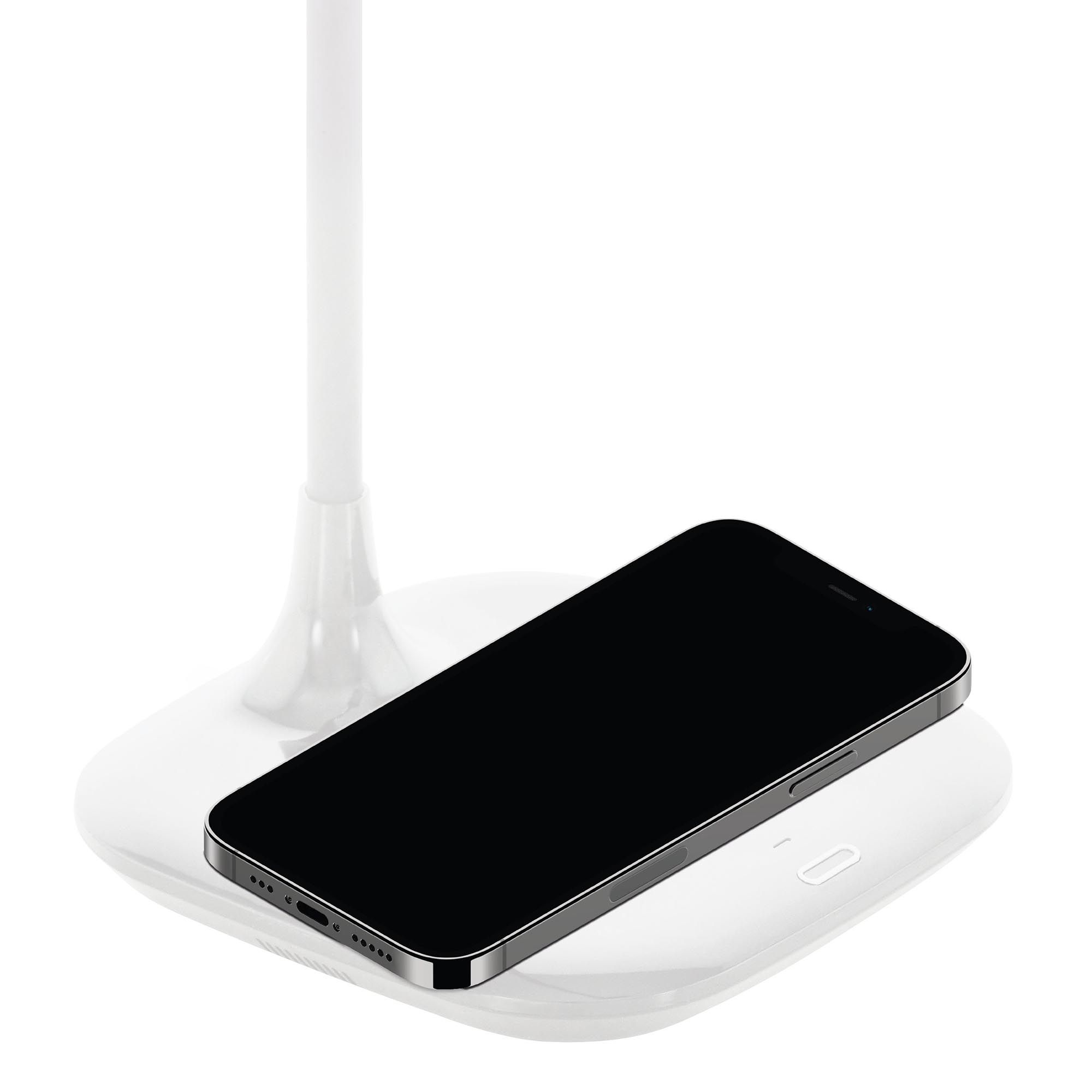 Lampe de bureau plastique et métal blanc MASSERIE led intégrée 3,4W