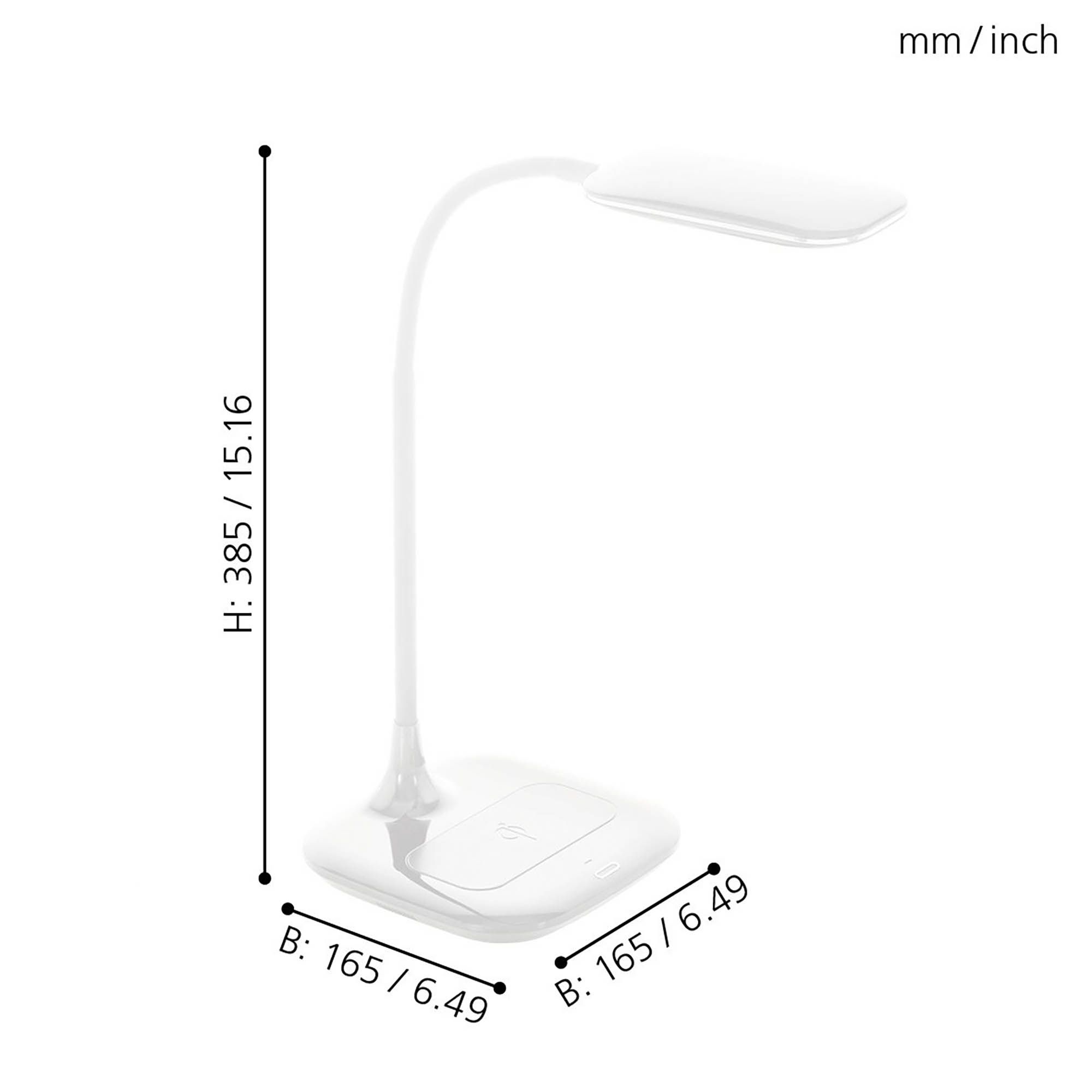 Lampe de bureau plastique et métal blanc MASSERIE led intégrée 3,4W