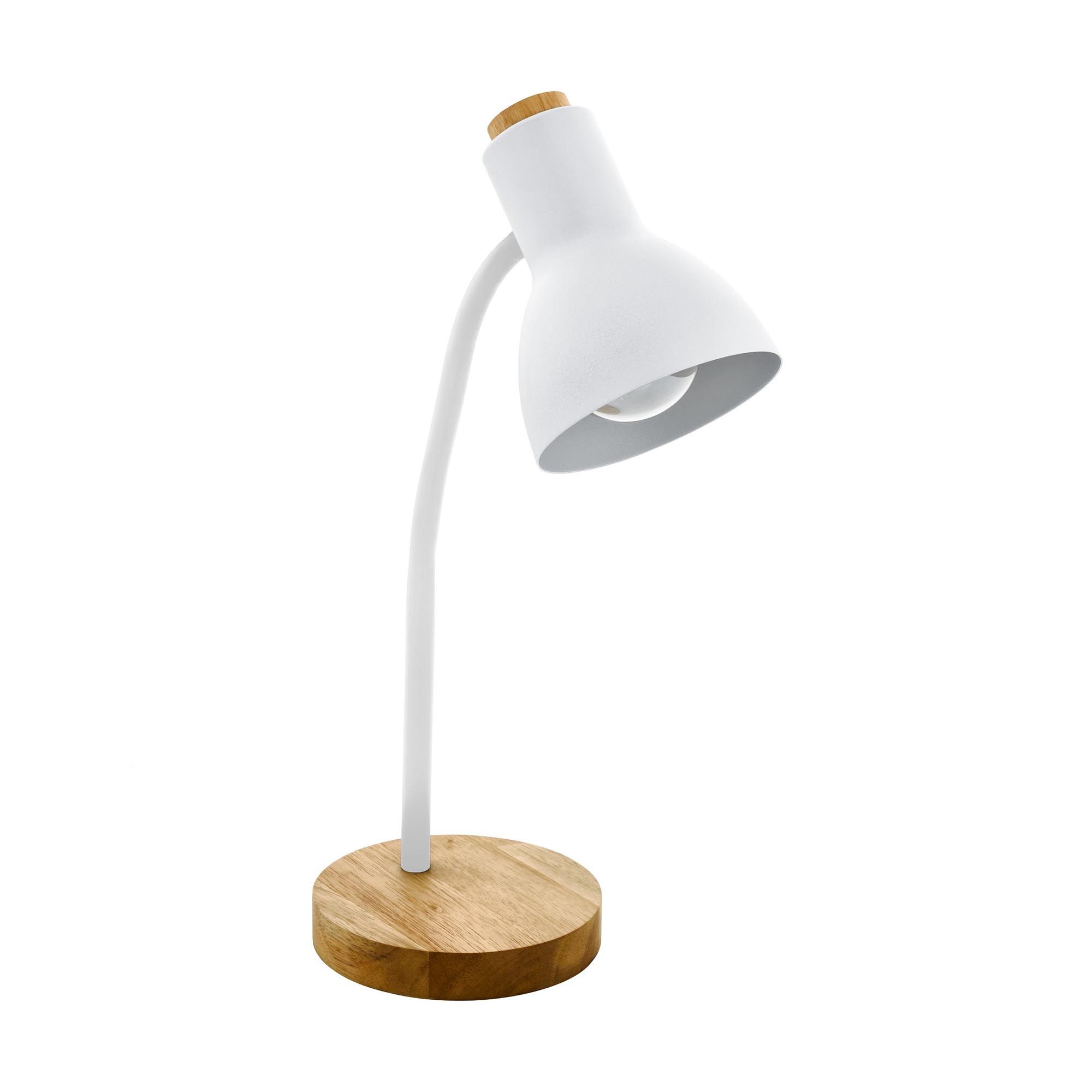 Lampe de bureau en métal blanc VERADAL E27 40W