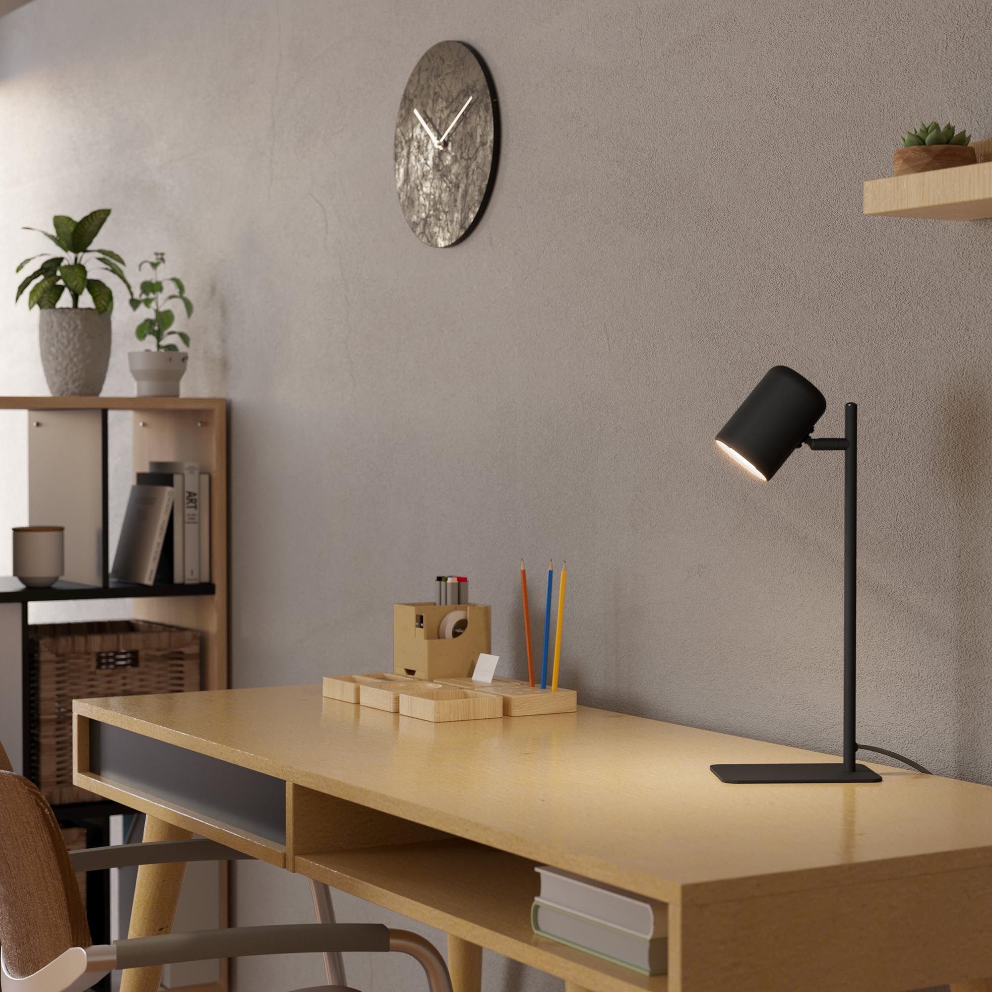 Lampe de bureau CEPPINO noir H38cm