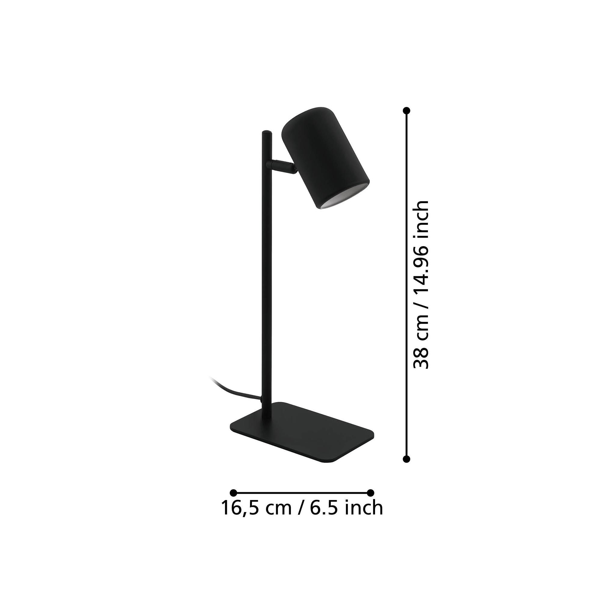 Lampe de bureau en métal noir CEPPINO GU10 4,5W