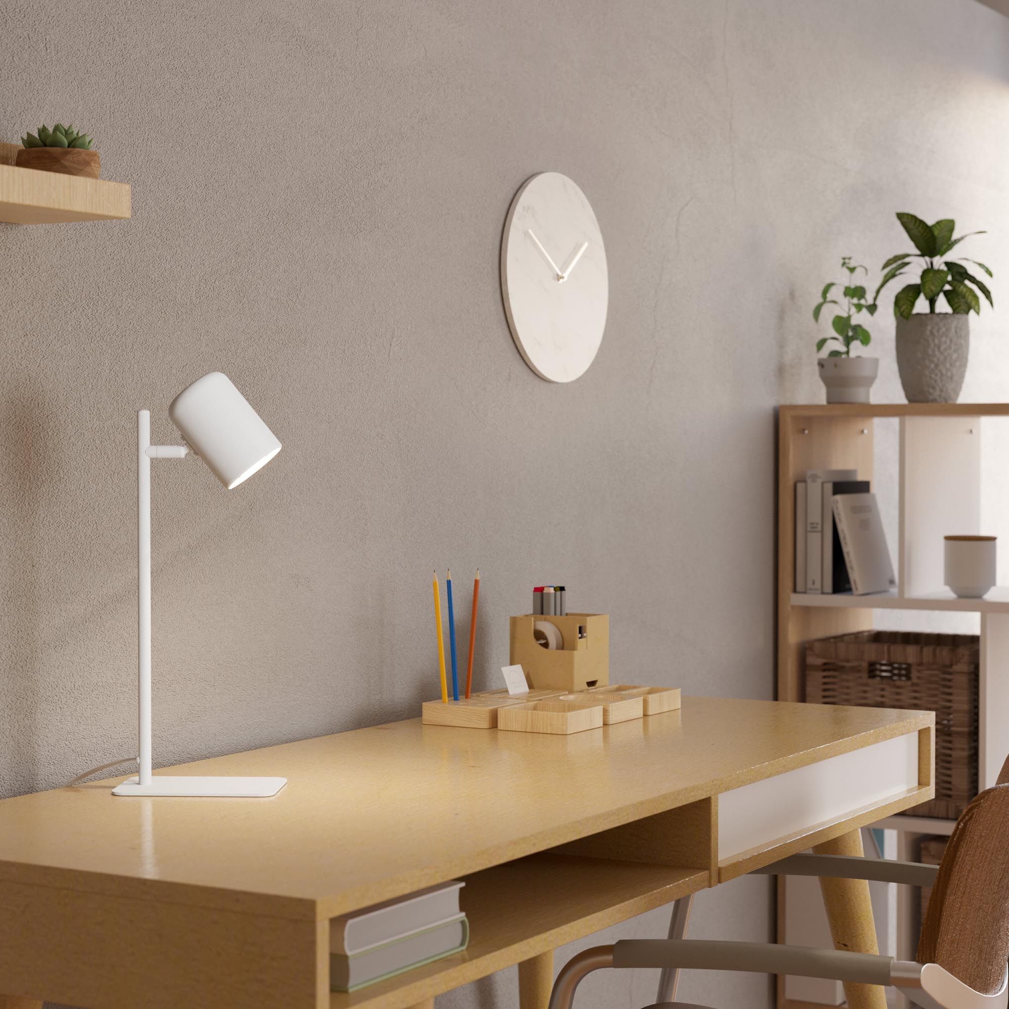 Lampe de bureau CEPPINO blanc H38cm