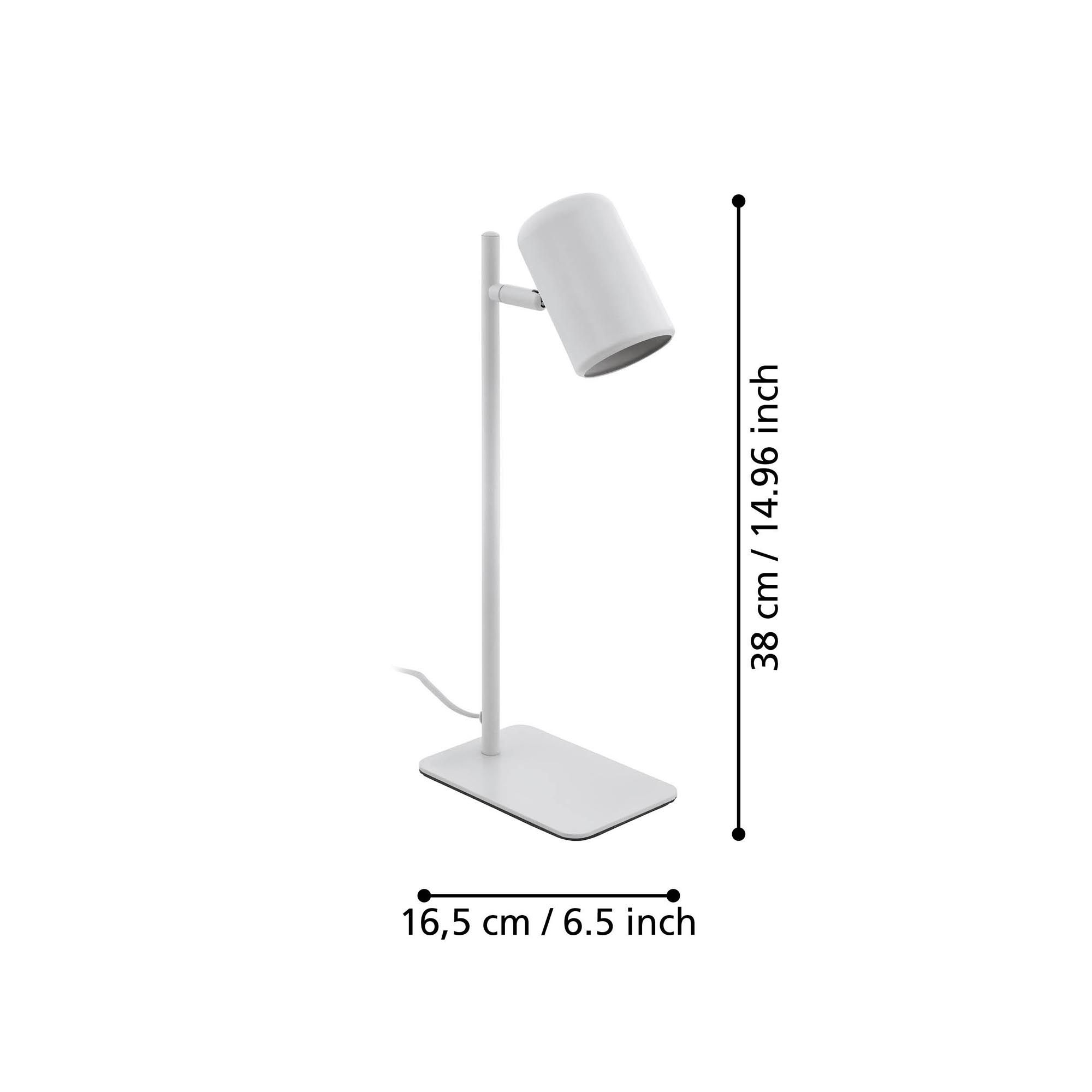 Lampe de bureau CEPPINO blanc H38cm