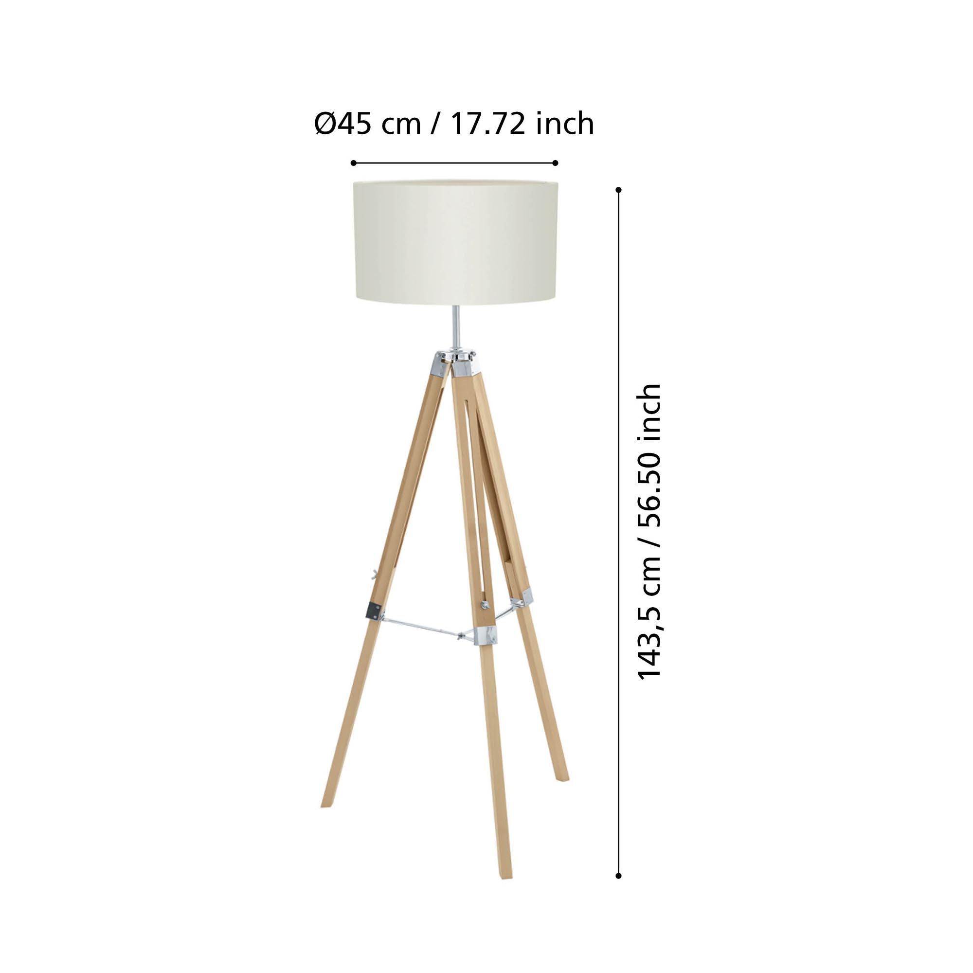 Lampadaire bois bois LANTADA E27 1X60W