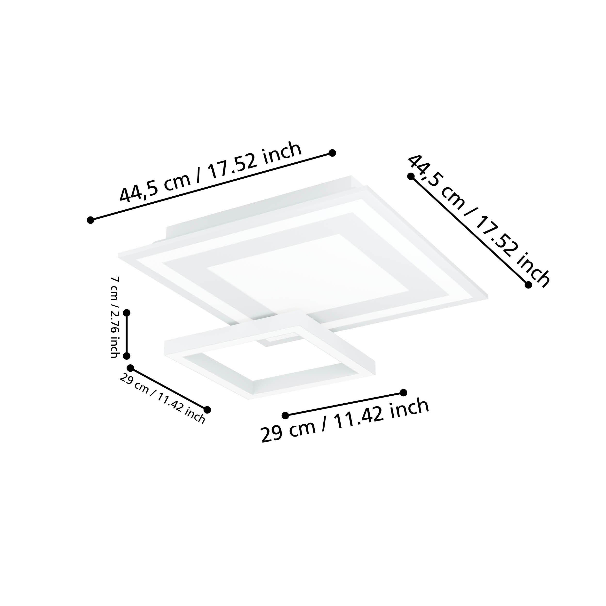 Plafonnier en métal blanc SAVATARILA-Z led intégrée 4X2,7W