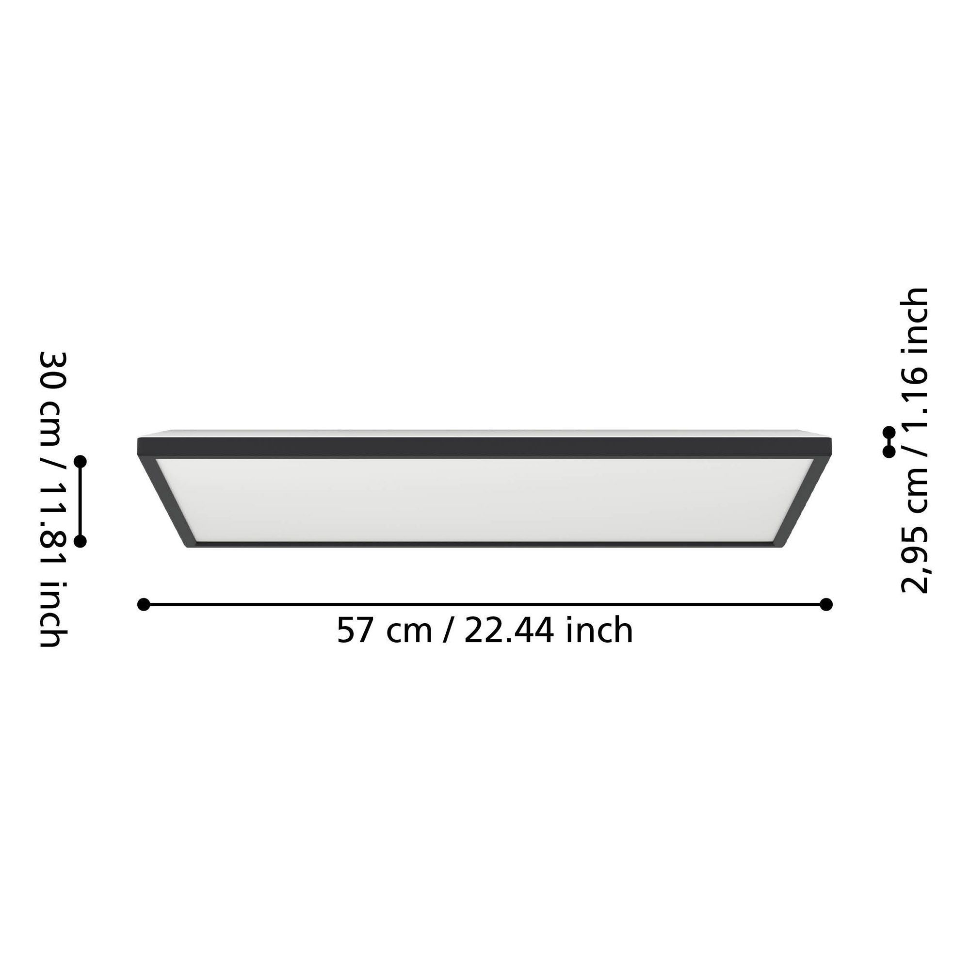 Plafonnier LED dimmable ROVITO Z dimmable L57cm