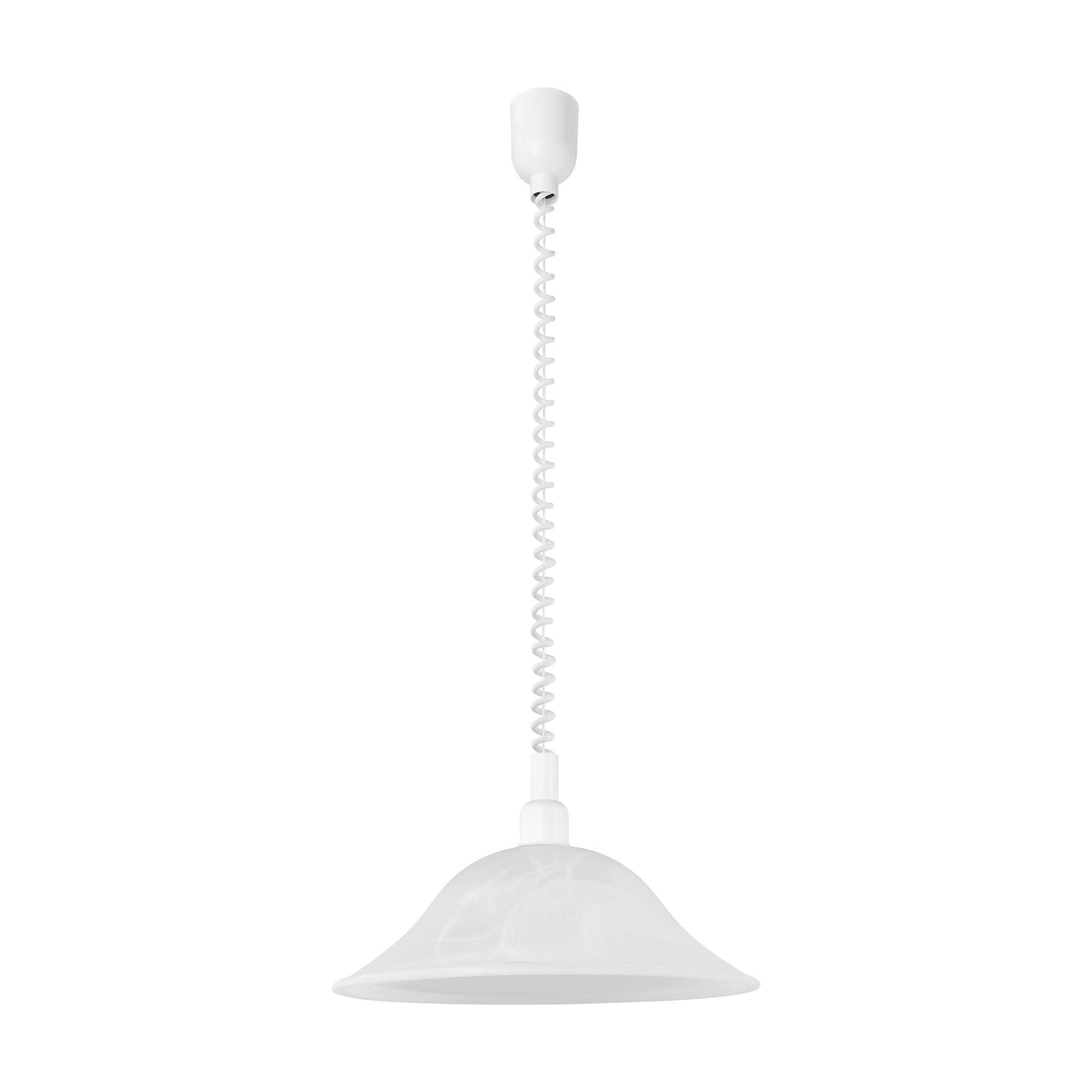 Suspension verre blanc albâtre ALESSANDRA E27 1X60W