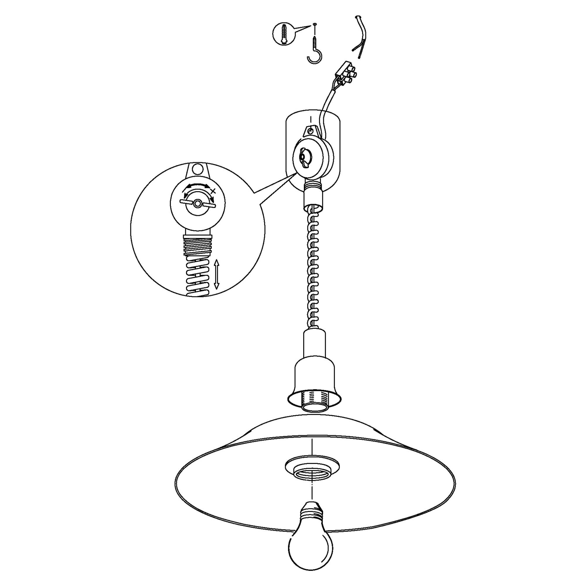 Suspension verre blanc albâtre ALESSANDRA E27 1X60W