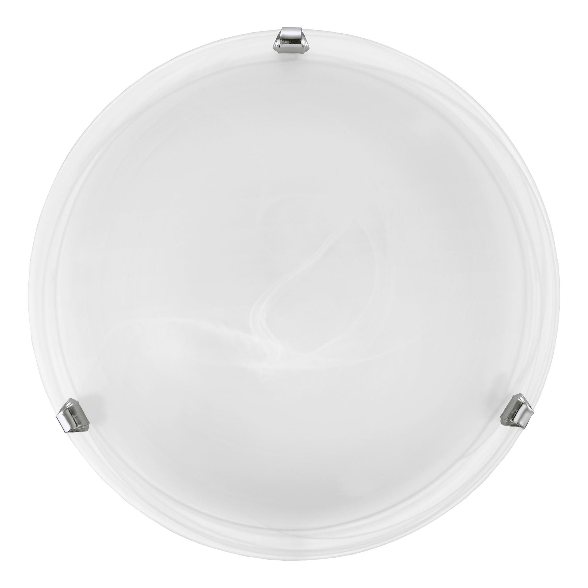 Plafonnier métal argenté SALOME E27 2X25W