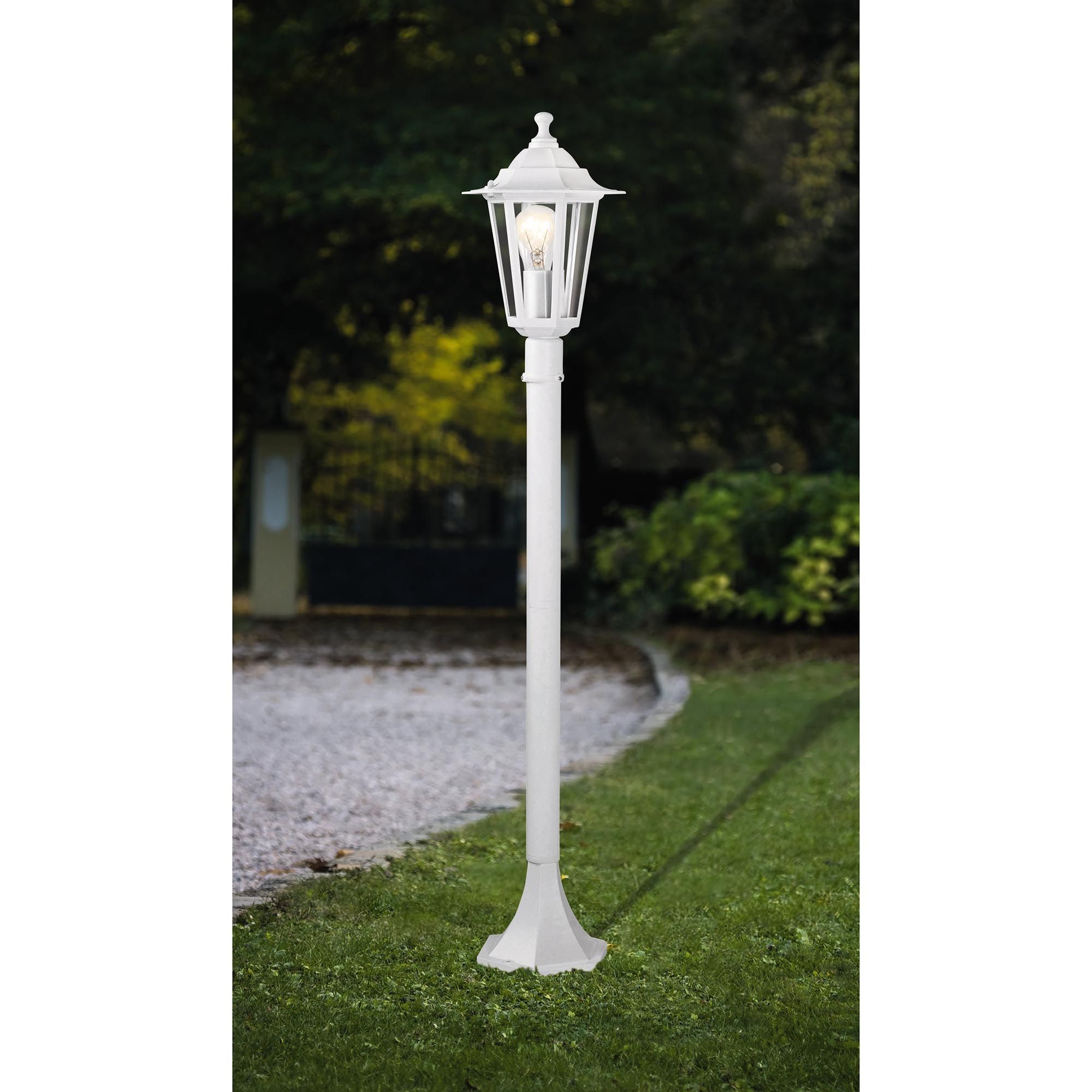 Lampadaire extérieur métal blanc LATERNA 5 E27 1X60W