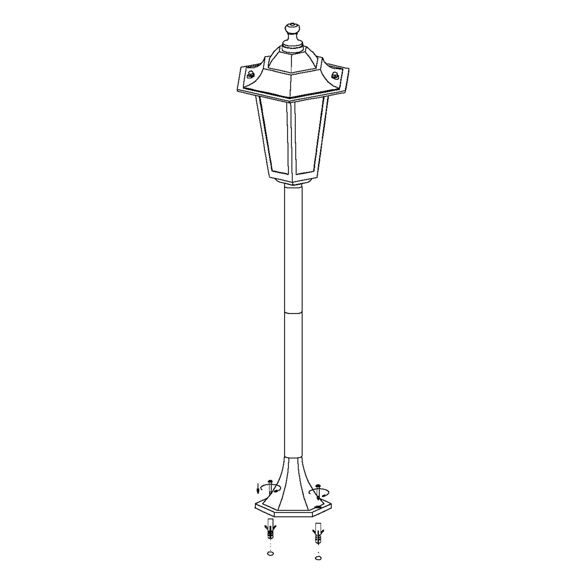 Lampadaire extérieur métal blanc LATERNA 5 E27 1X60W