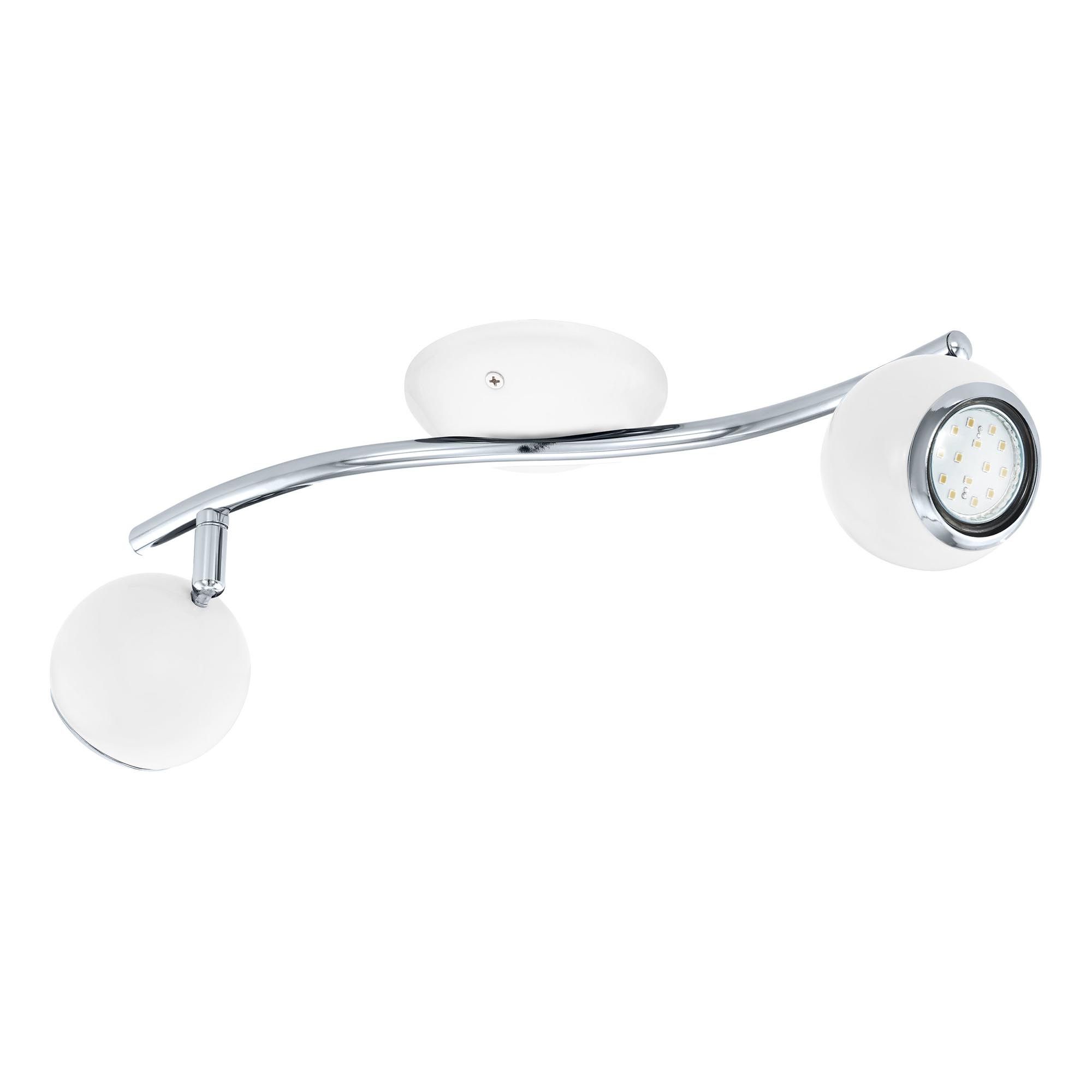 Spot de plafond réglette/plaf métal blanc BIMEDA GU10 2X2,8W