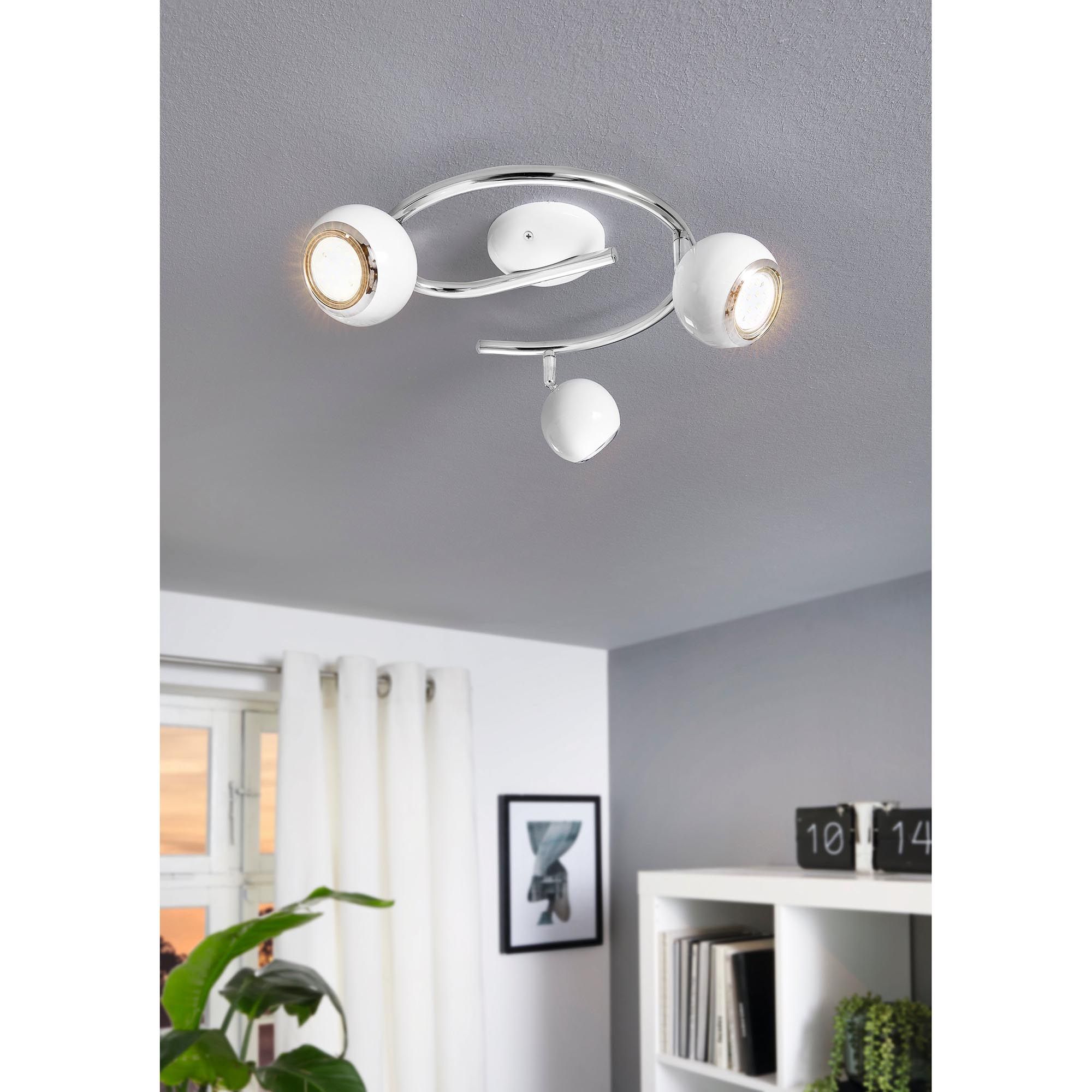 Spot de plafond réglette/plaf métal blanc BIMEDA GU10 3X2,8W