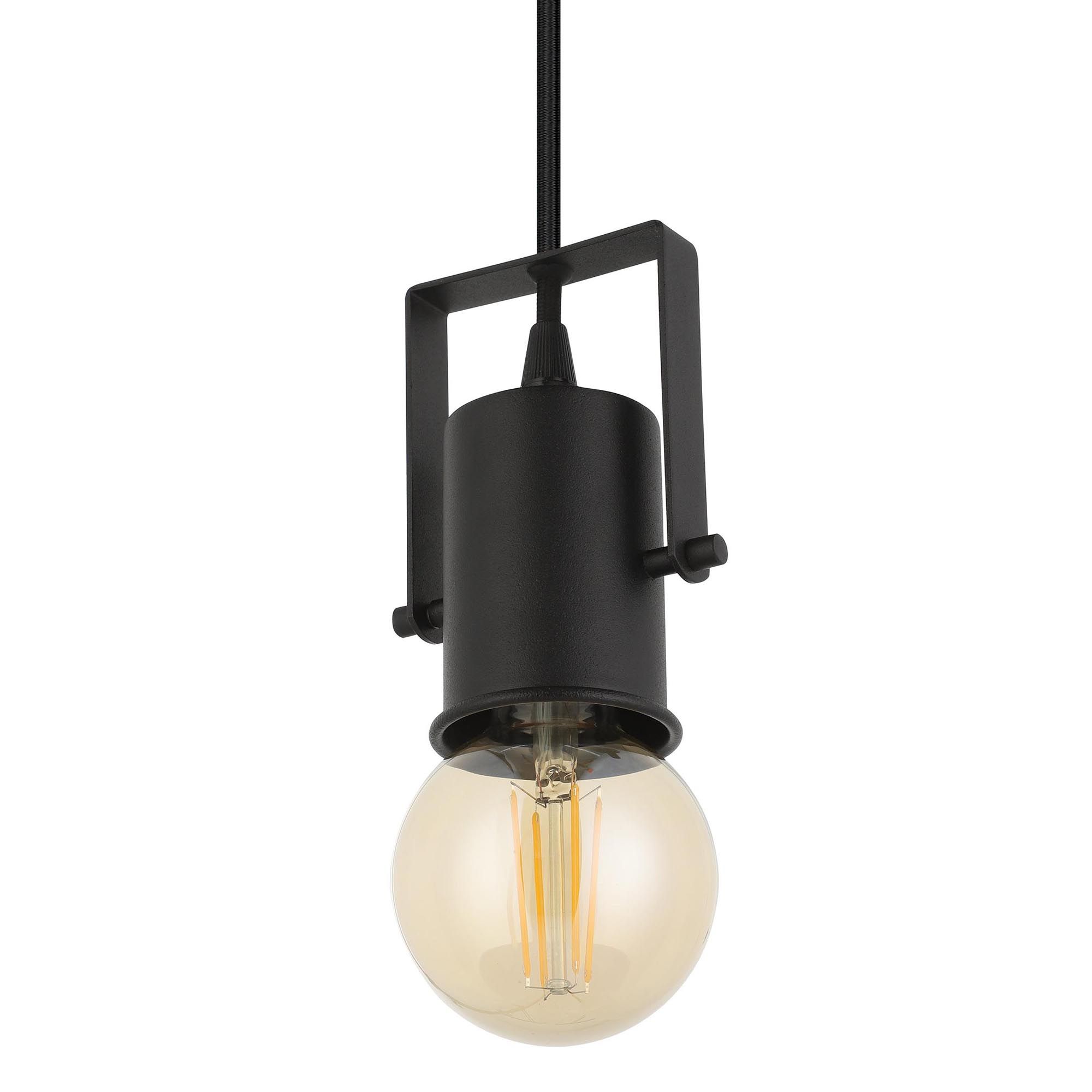 Suspension métal noir CALARI E27 1X40W