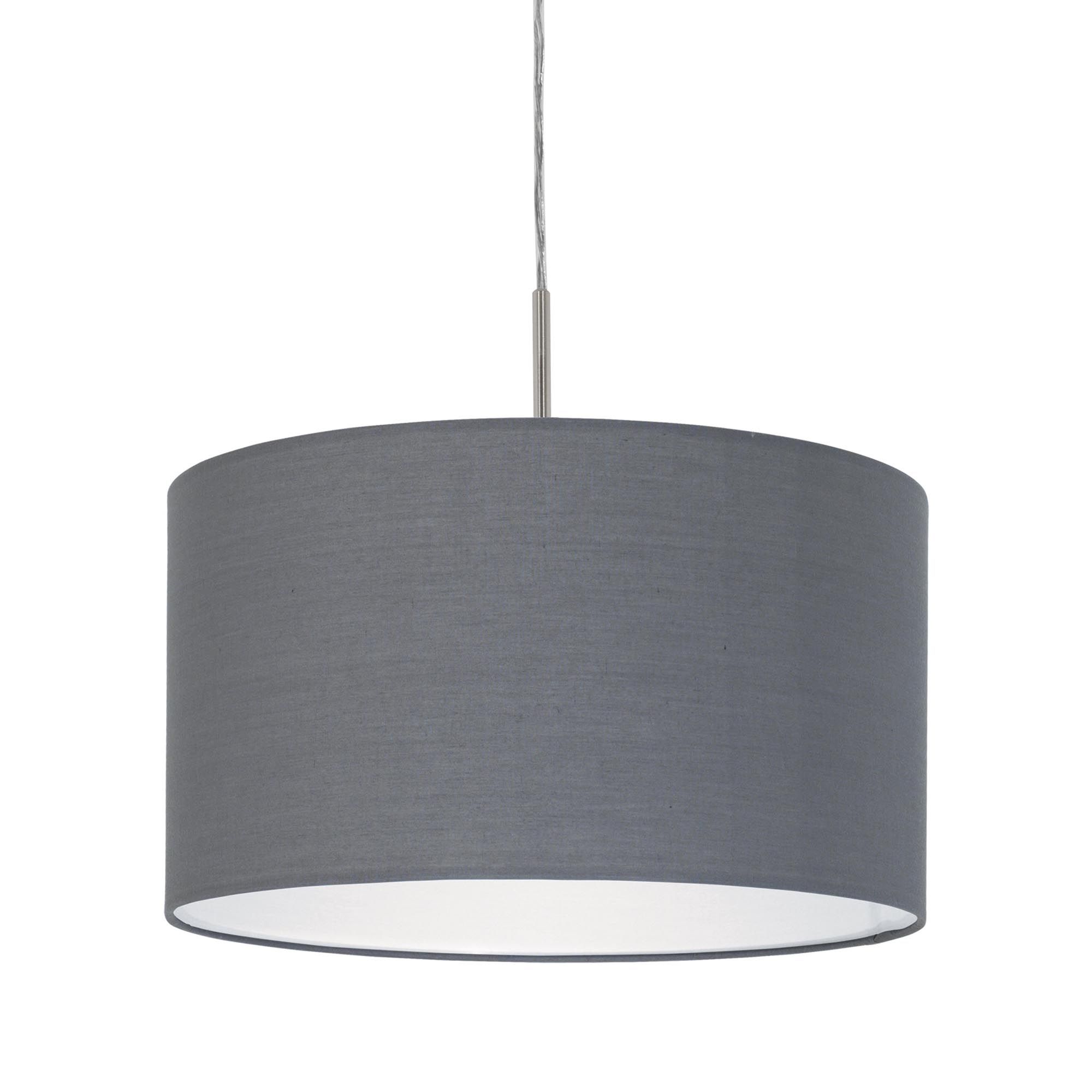 Suspension tissu gris PASTERI D38CM E27 1X60W