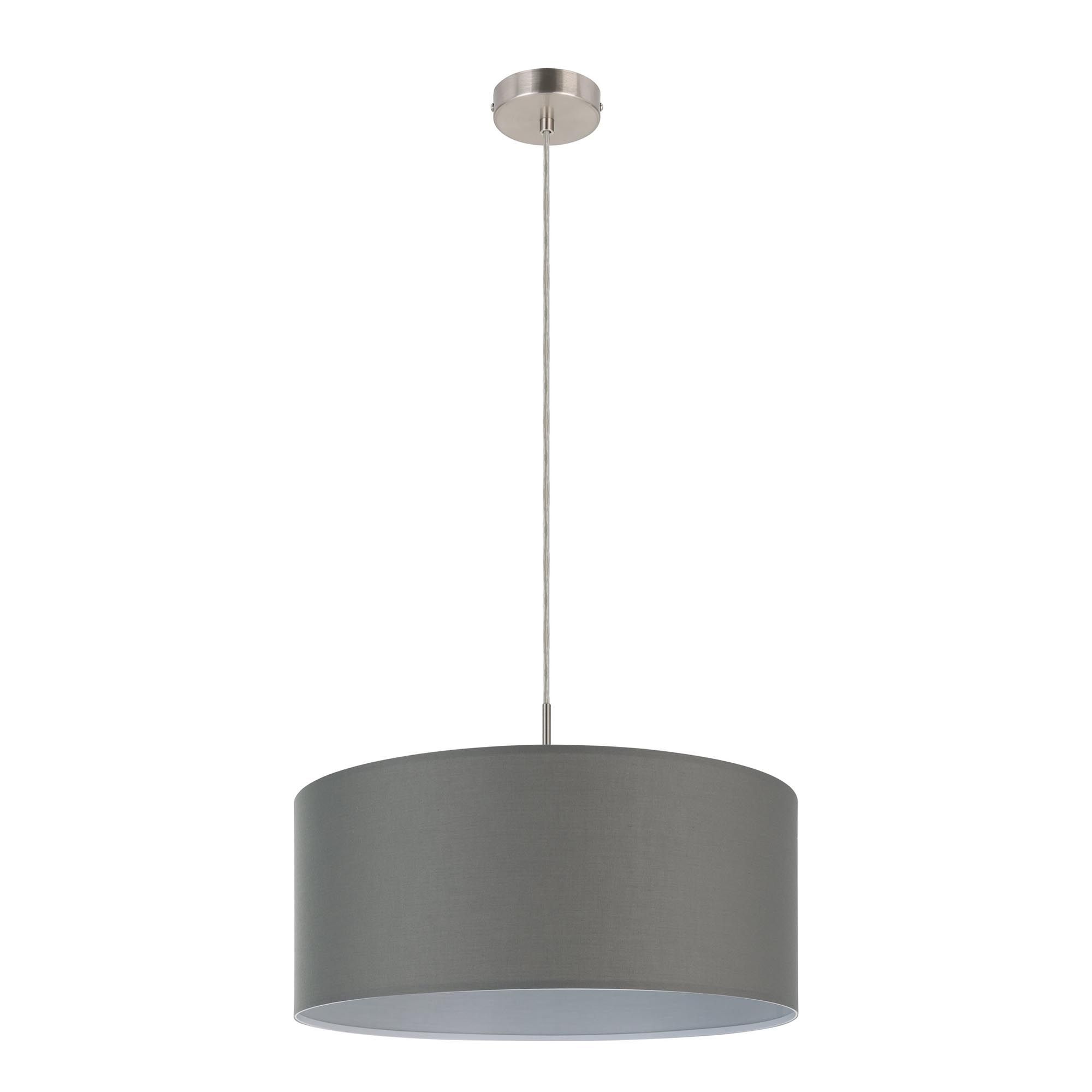 Suspension tissu gris PASTERI D53CM E27 1X60W