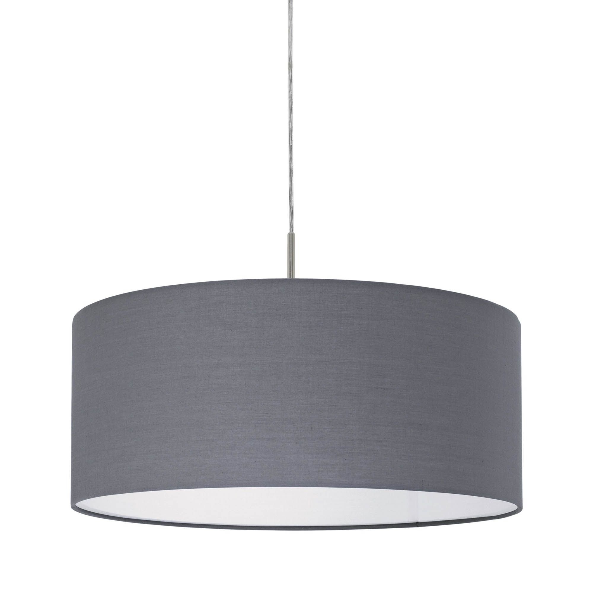 Suspension tissu gris PASTERI D53CM E27 1X60W