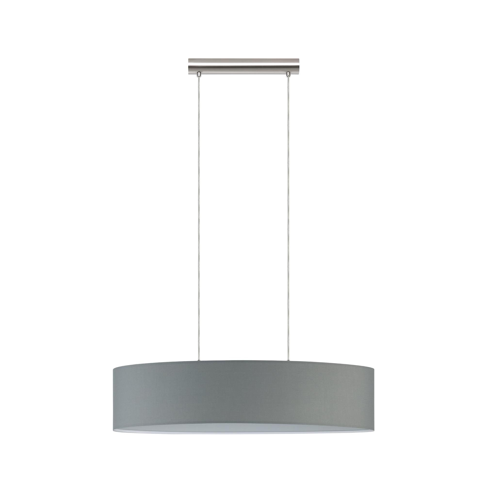 Suspension tissu gris PASTERI E27 2X60W