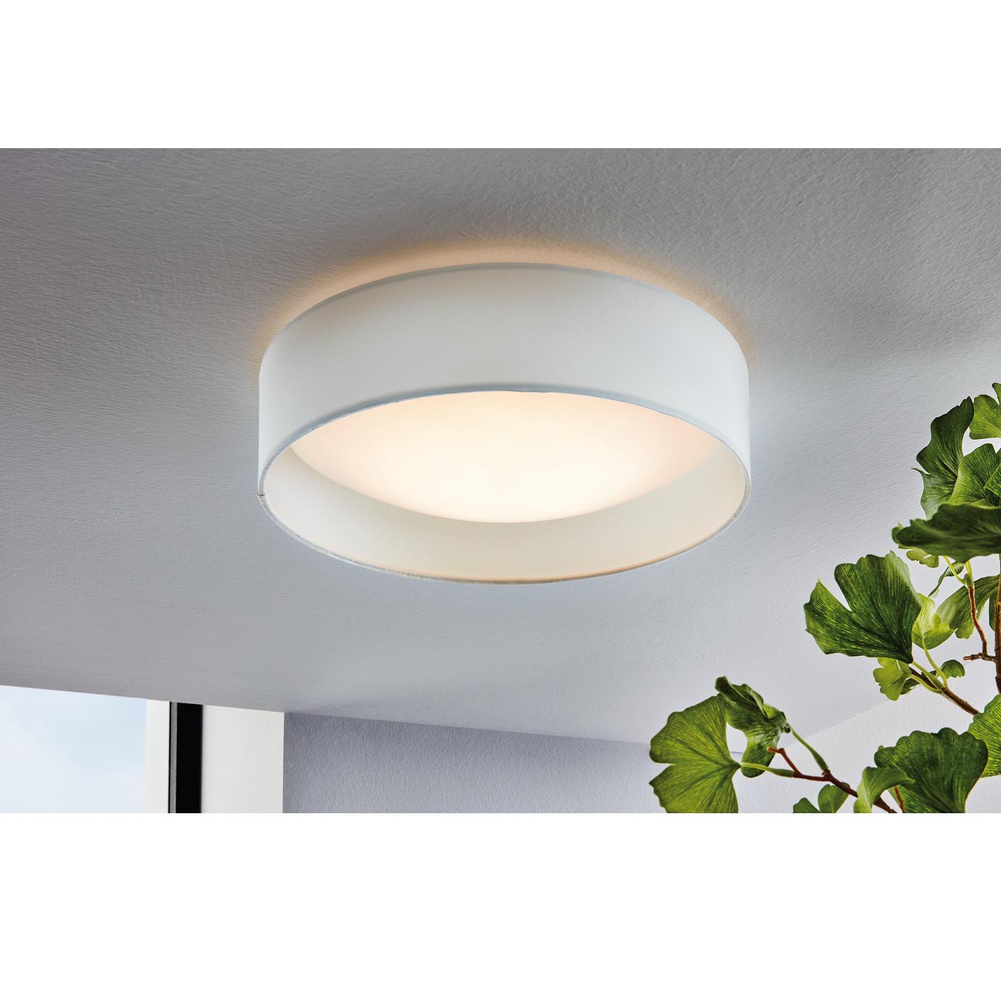 Plafonnier tissu blanc PASTERI LED INT 3X3,6W