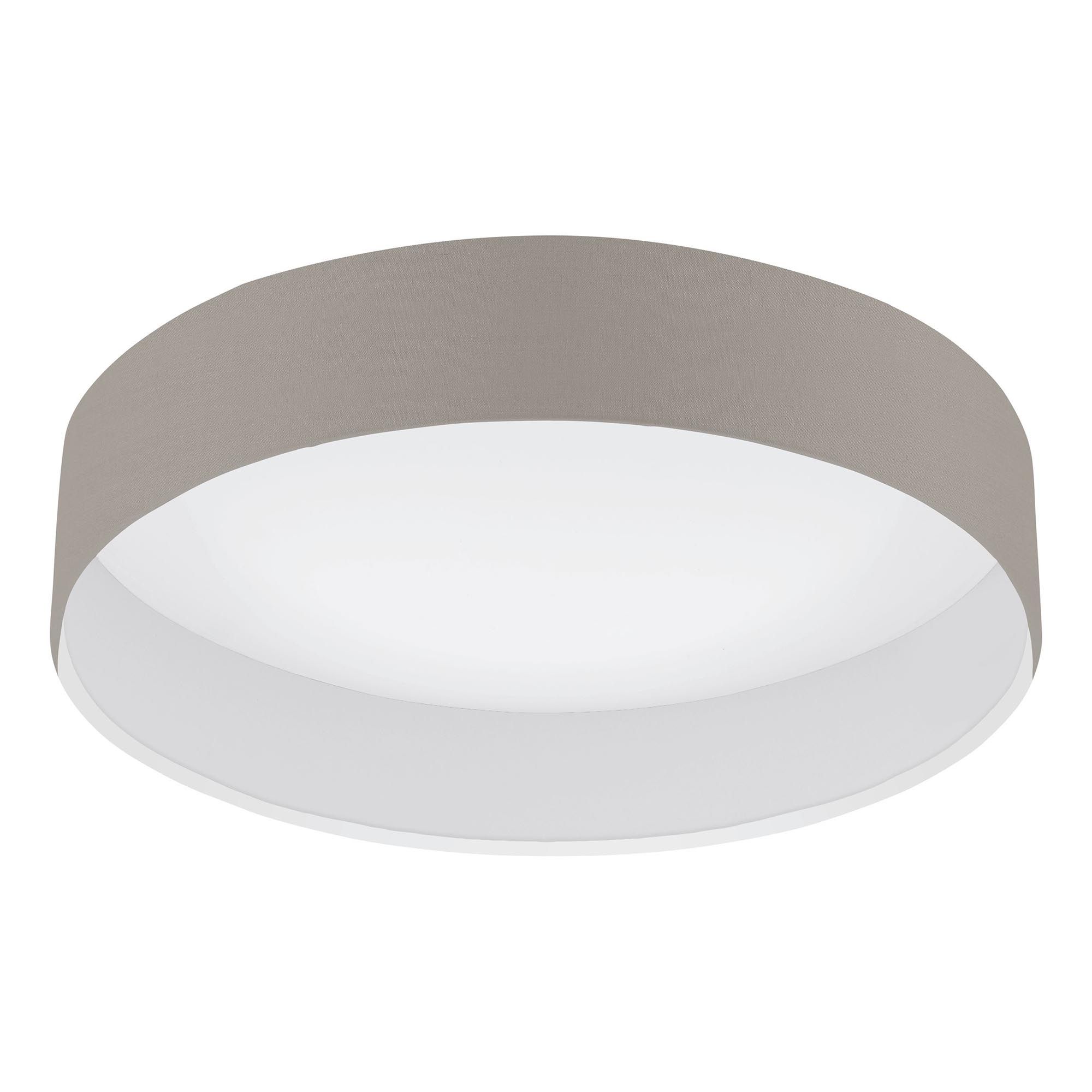 Plafonnier tissu taupe PASTERI LED INT 3X3,6W