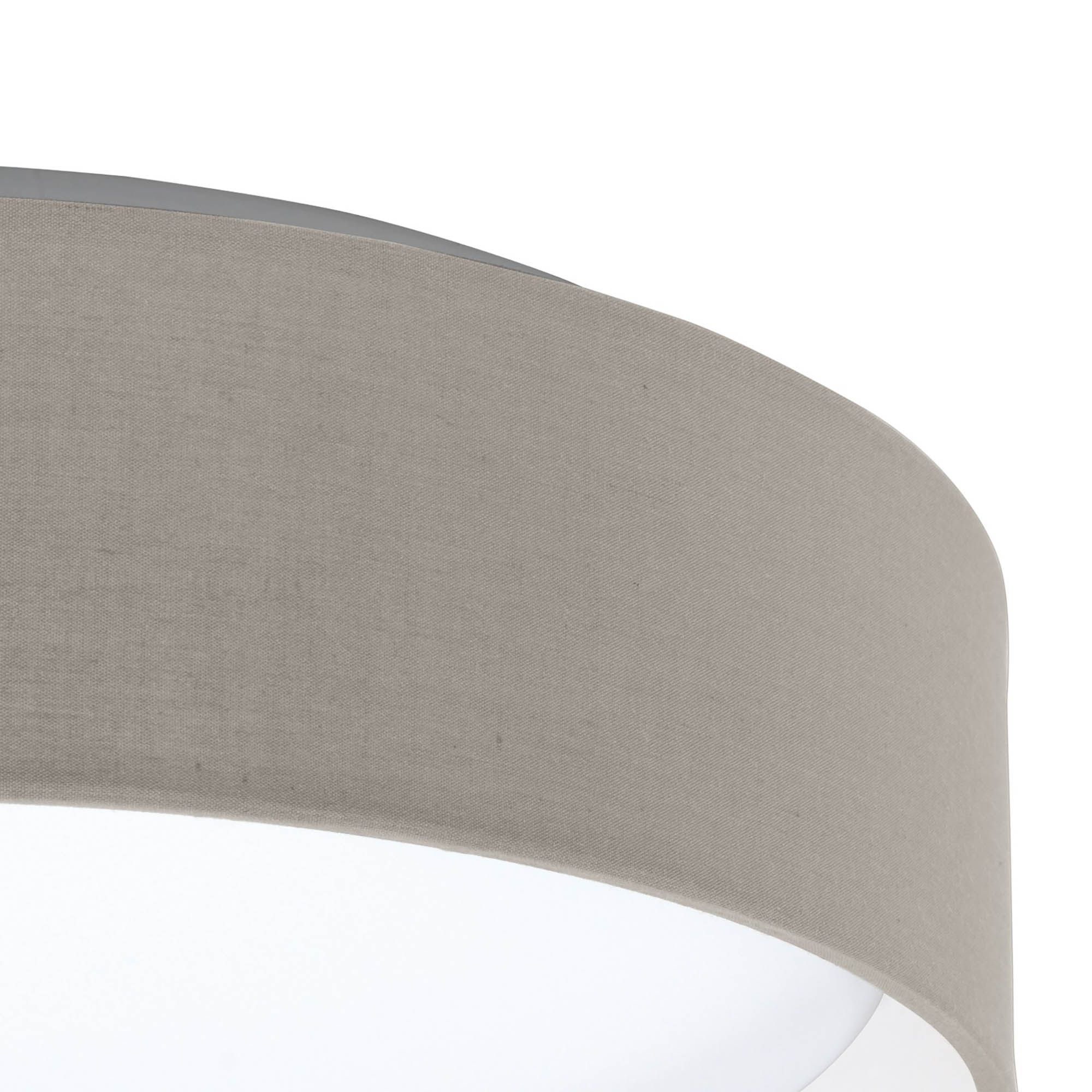 Plafonnier tissu taupe PASTERI LED INT 3X3,6W