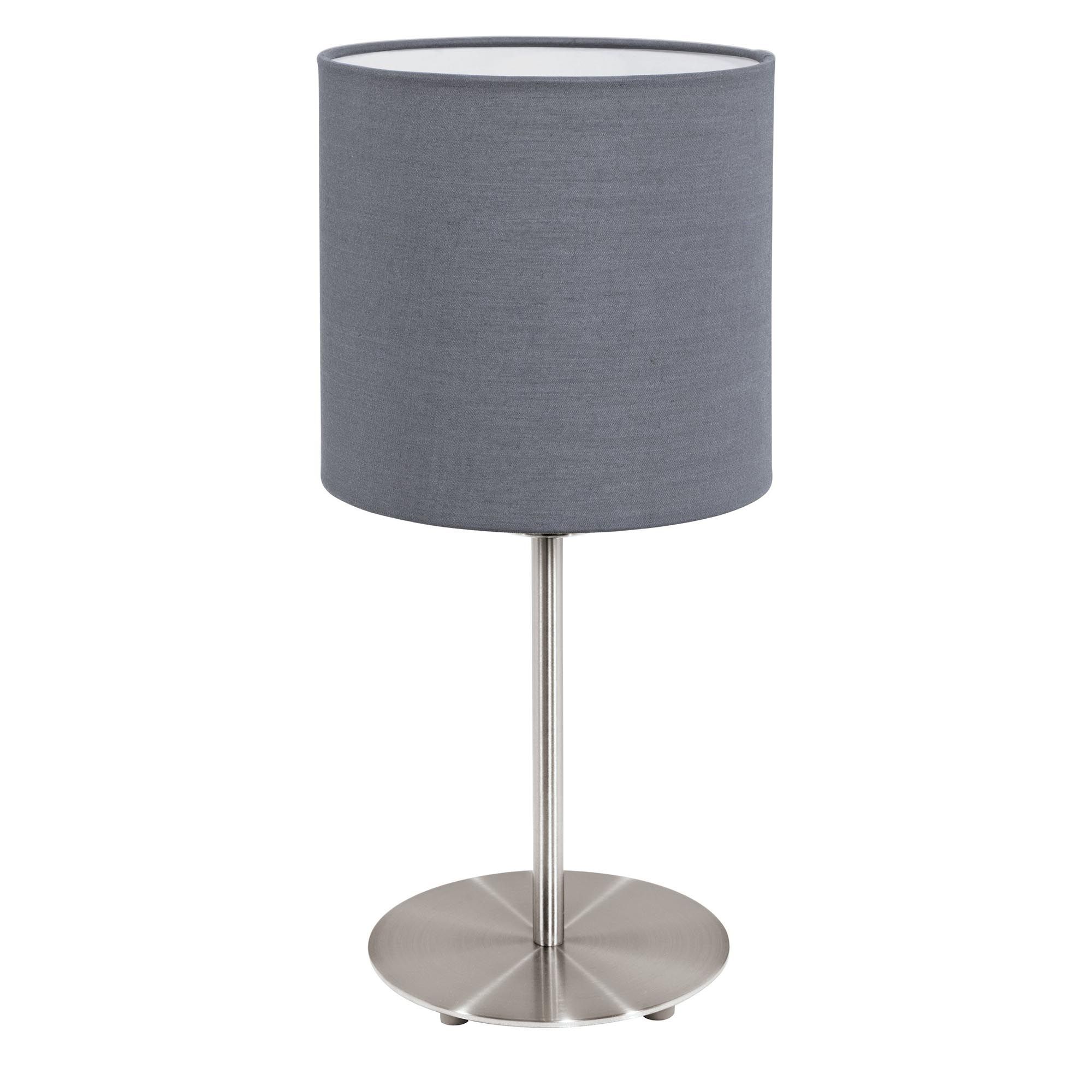 Lampe de table tissu gris PASTERI E27 1X60W