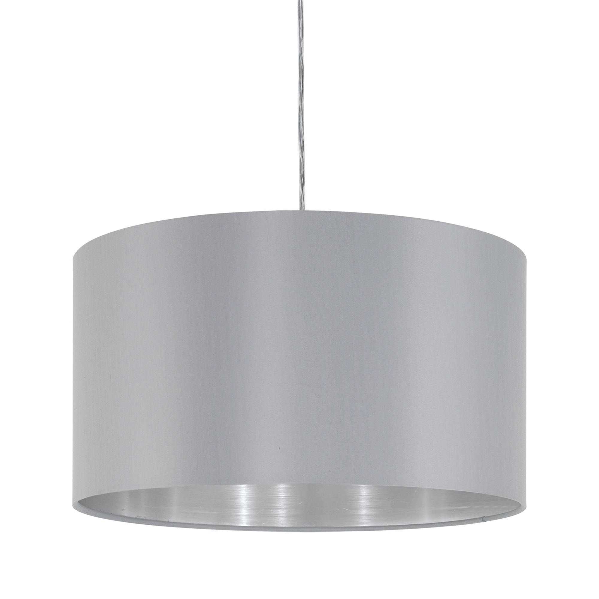 Suspension tissu gris MASERLO E27 1X60W