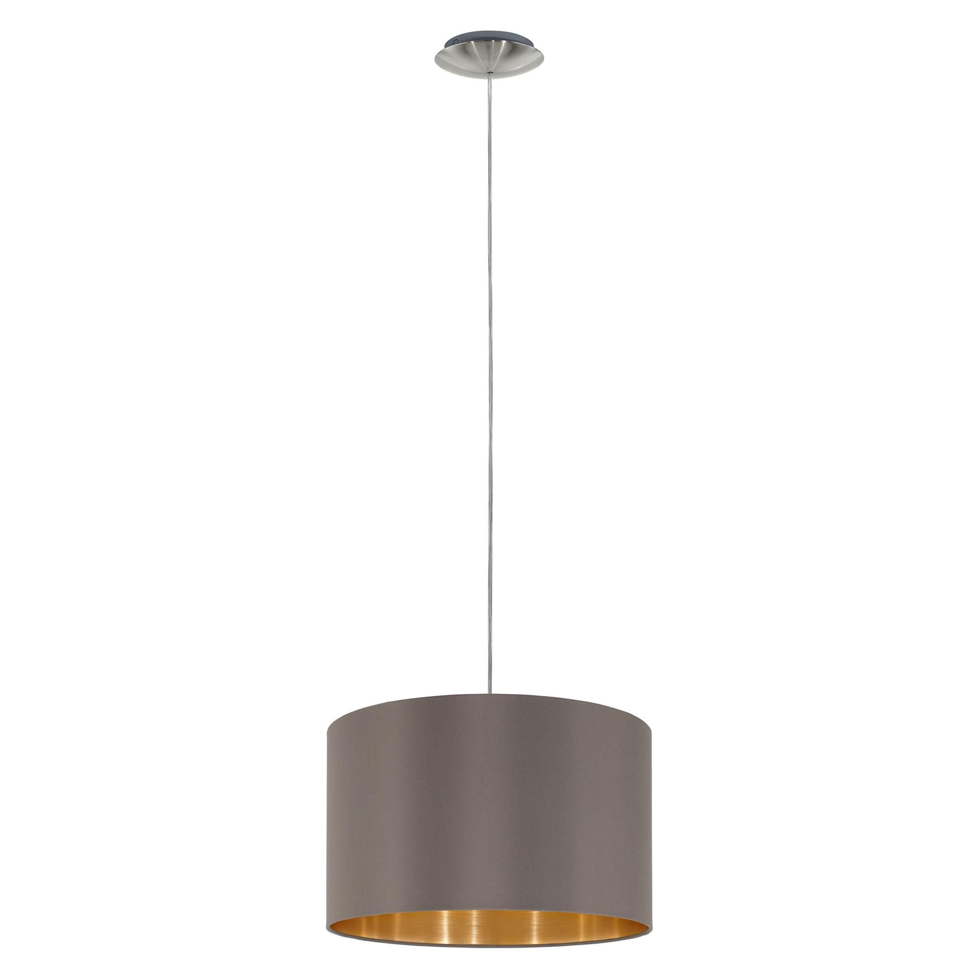 Suspension tissu marron MASERLO E27 1X60W