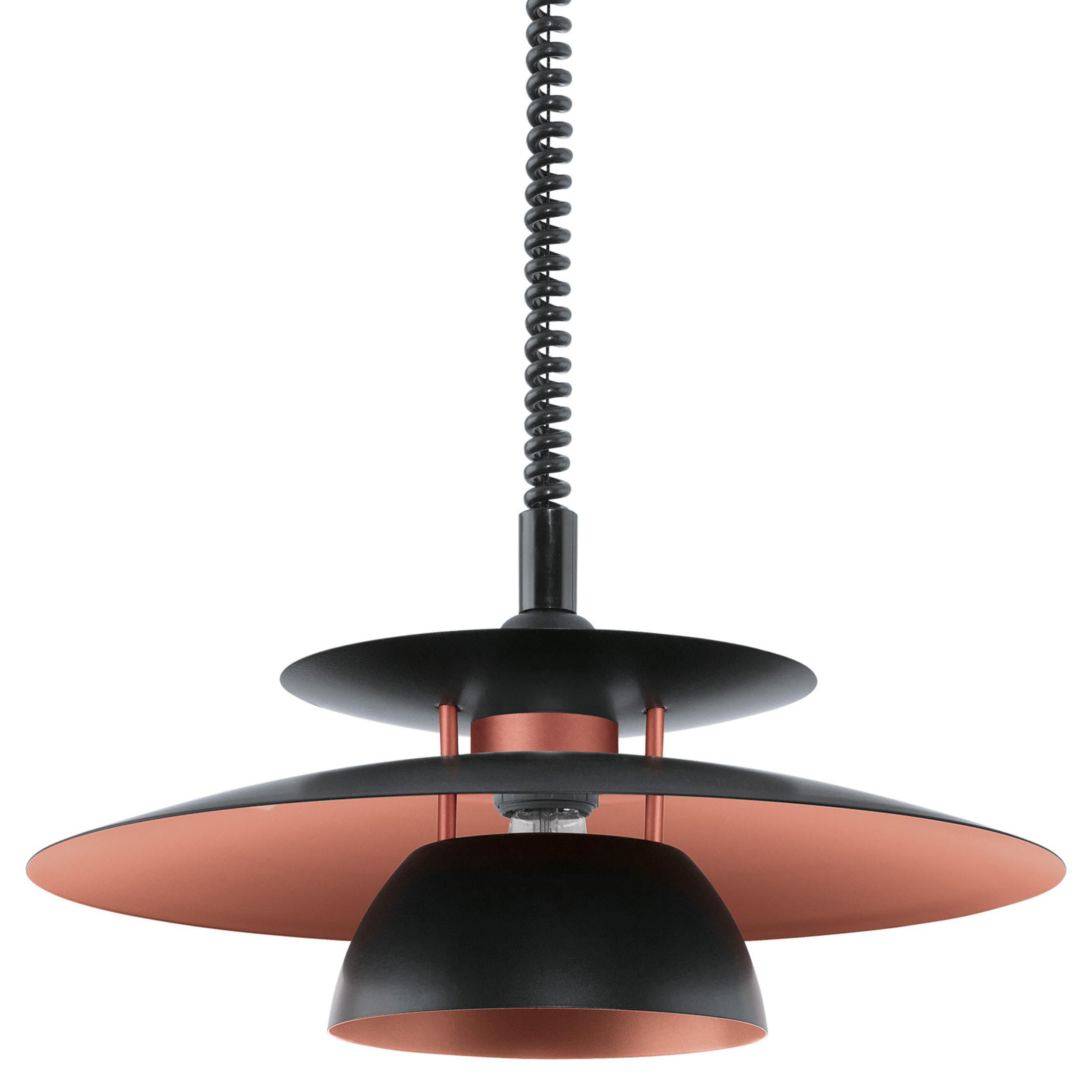 Suspension métal noir et cuivre BRENDA E27 1X60W