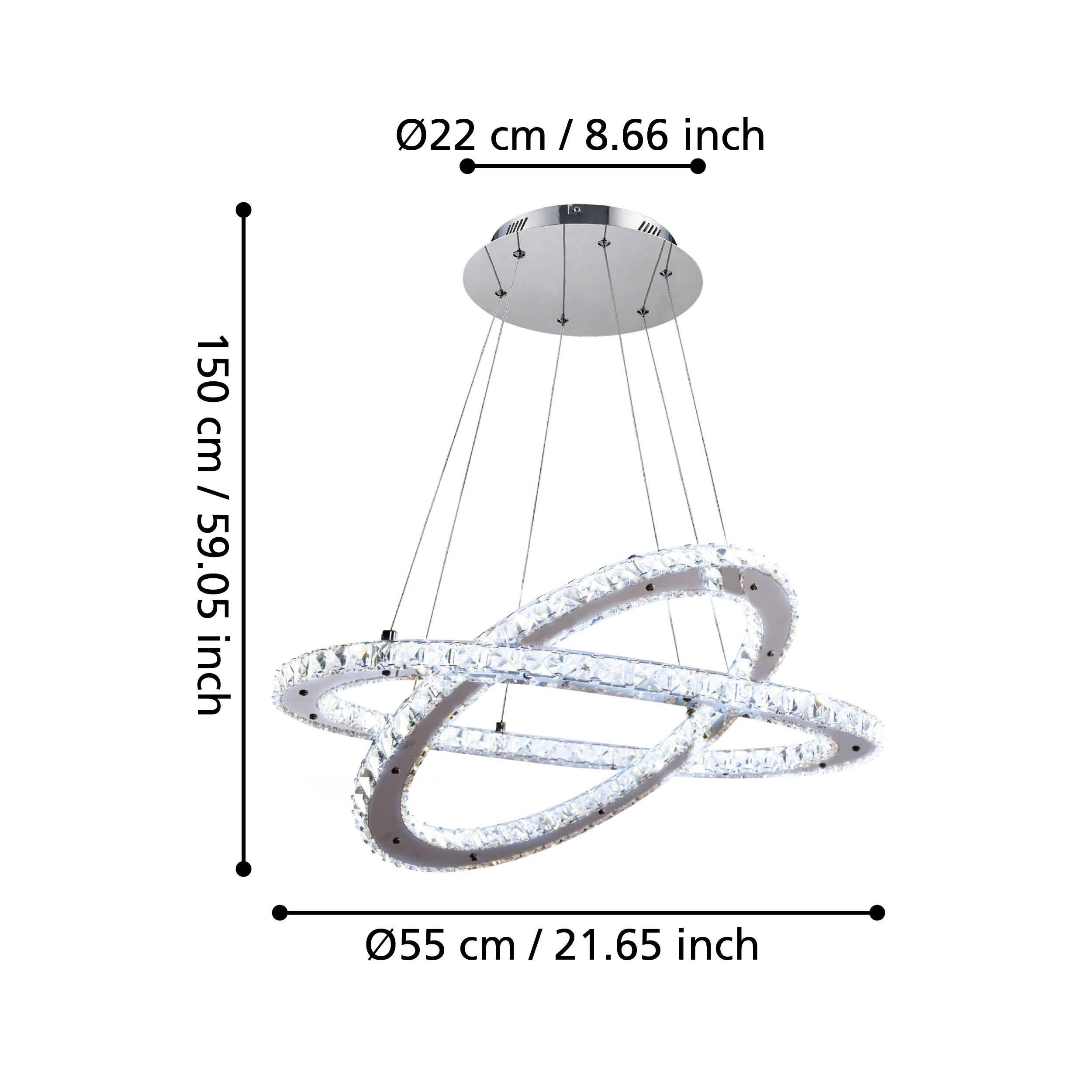 Suspension métal argenté VARRAZO LED INT 1X29W