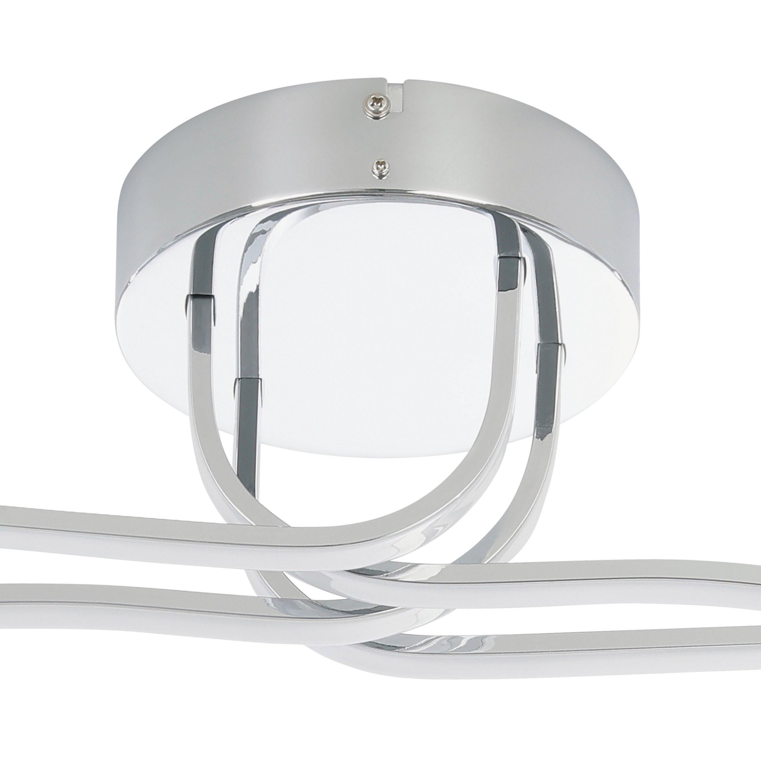 Plafonnier métal argenté RONCADE LED INT 1X37W